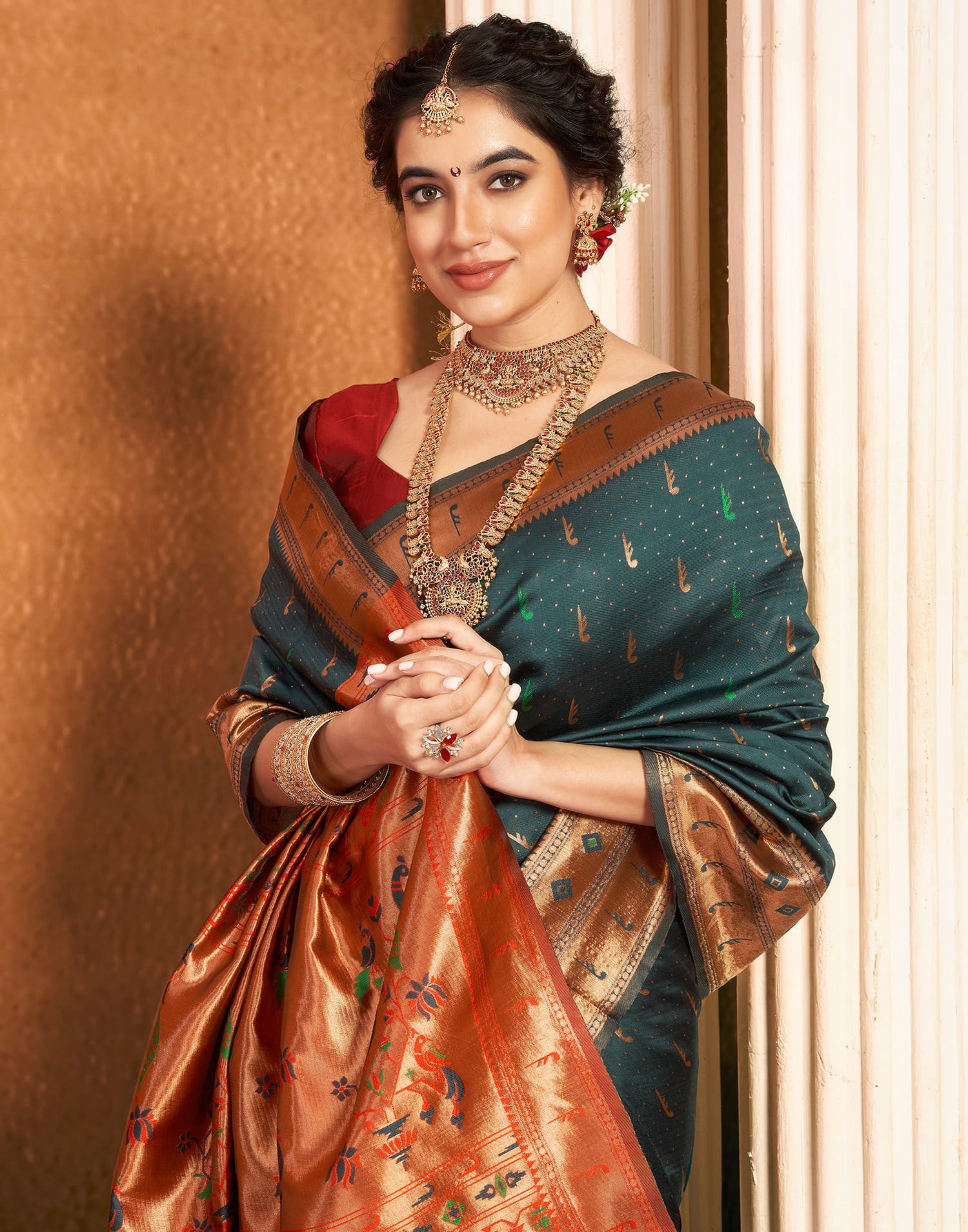 Green Silk Woven Paithani Saree