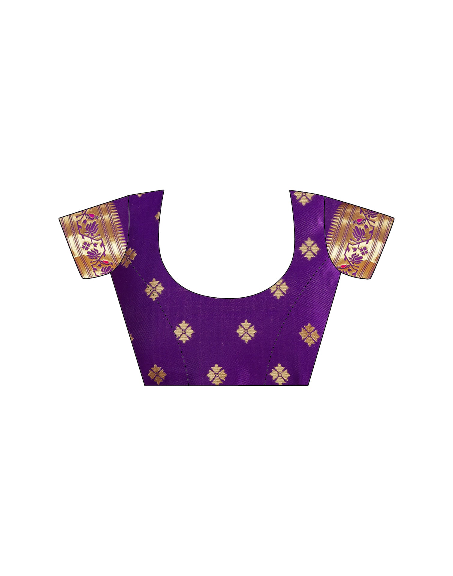 Purple Silk Woven Paithani Saree