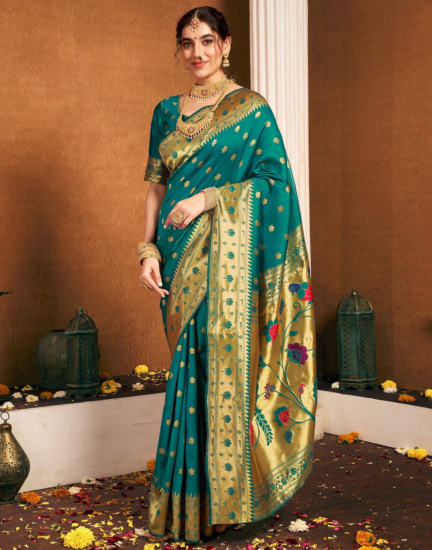 Green Silk Woven Paithani Saree