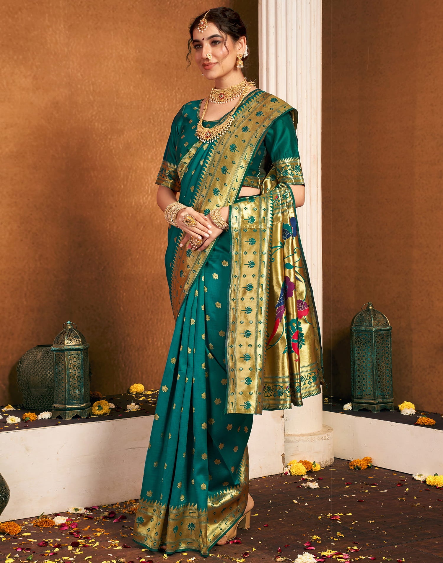 Green Silk Woven Paithani Saree