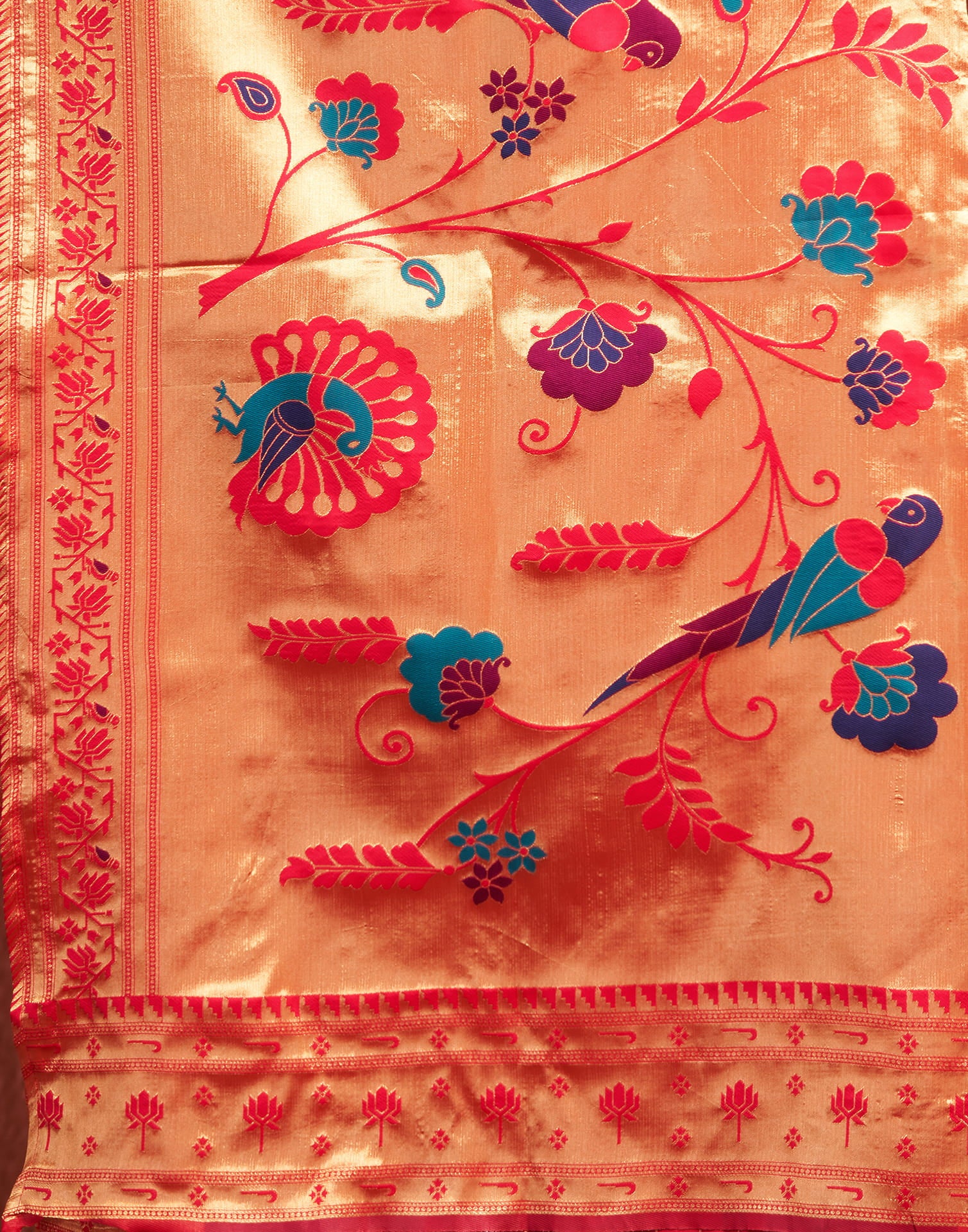 Pink Silk Woven Paithani Saree