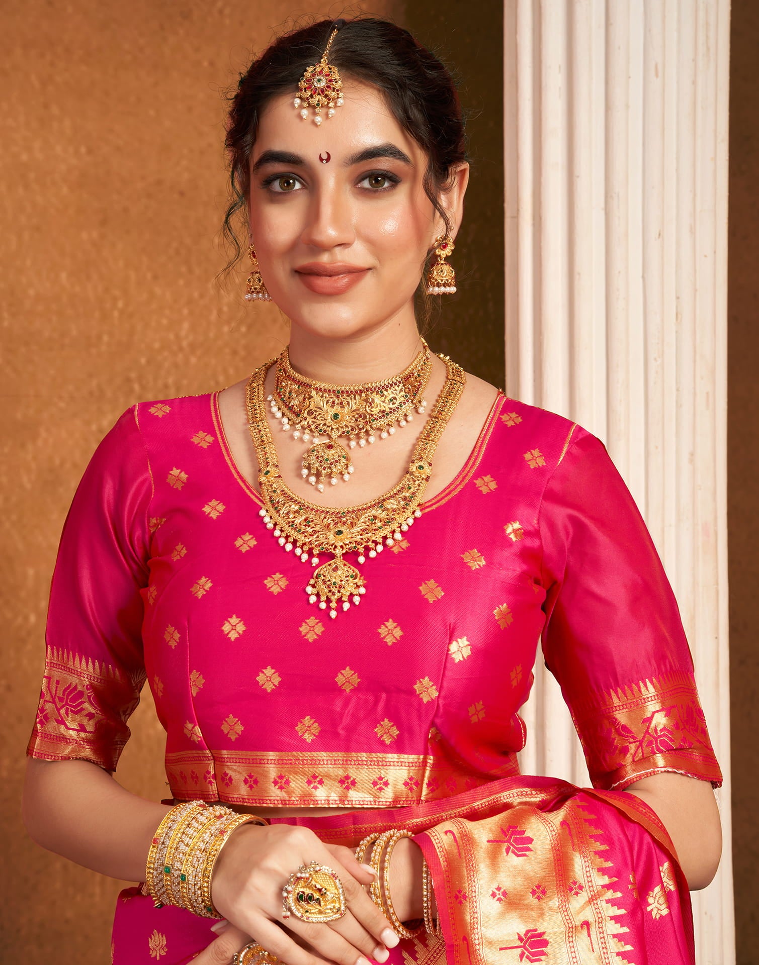 Pink Silk Woven Paithani Saree