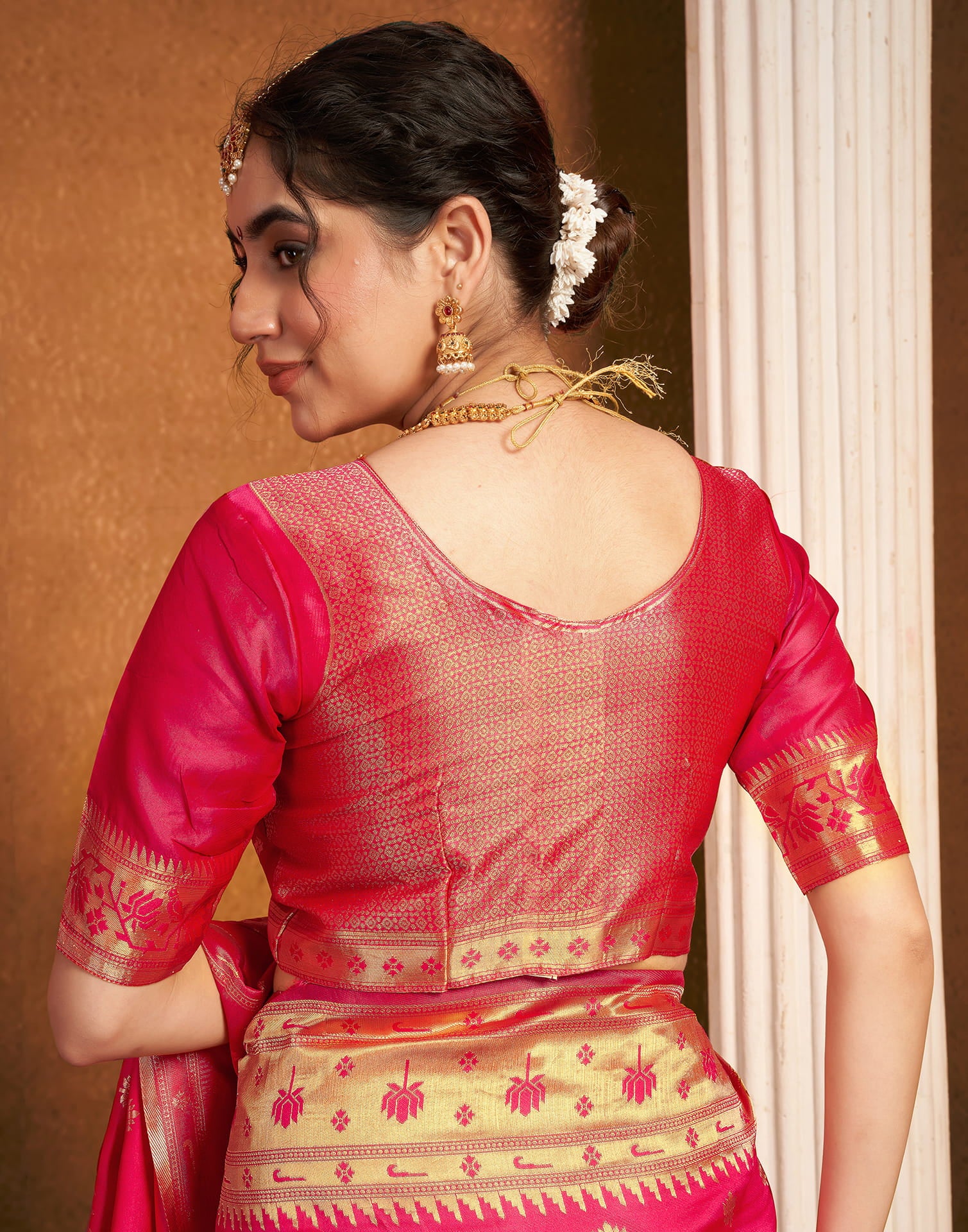 Pink Silk Woven Paithani Saree