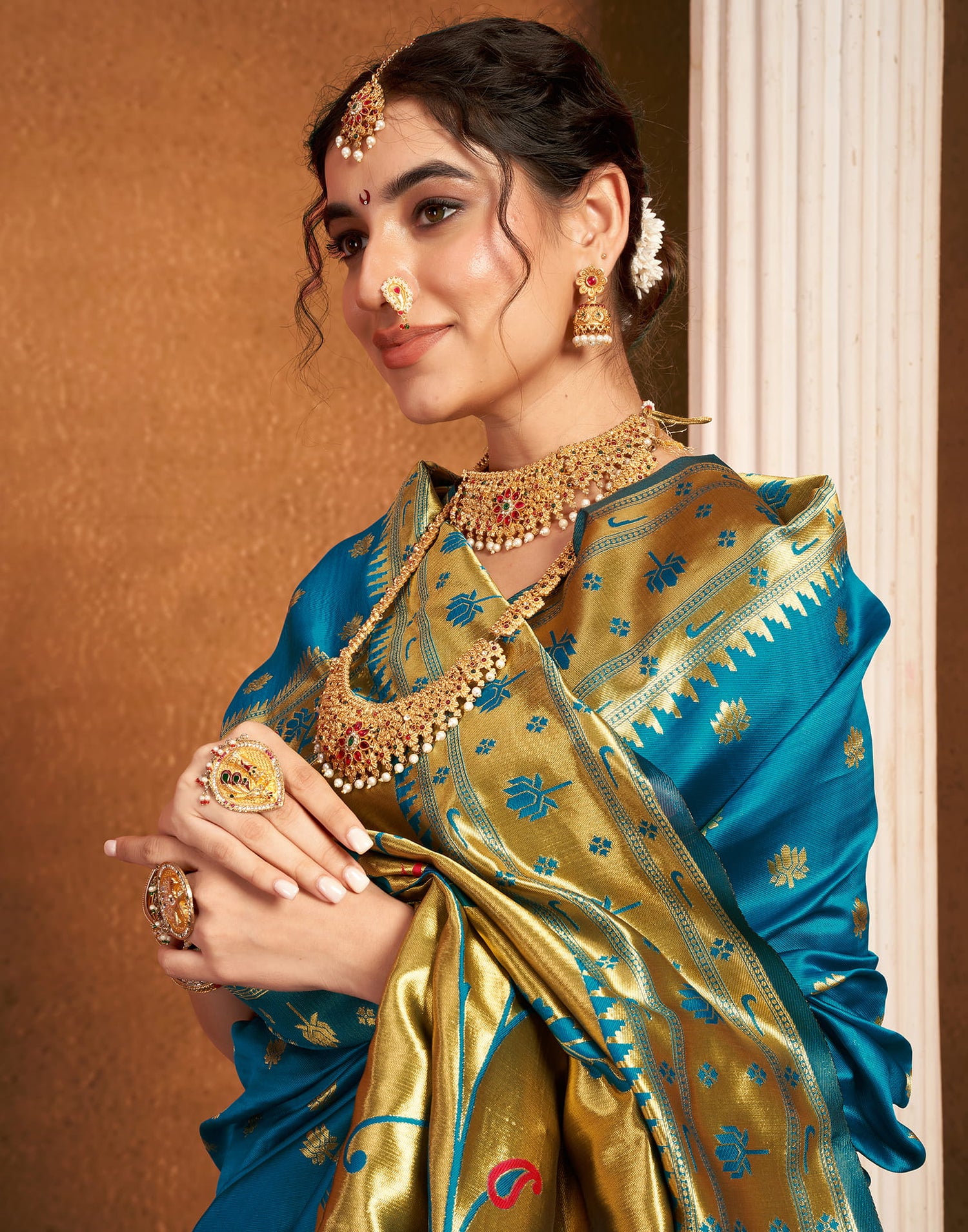 Blue Silk Woven Paithani Saree