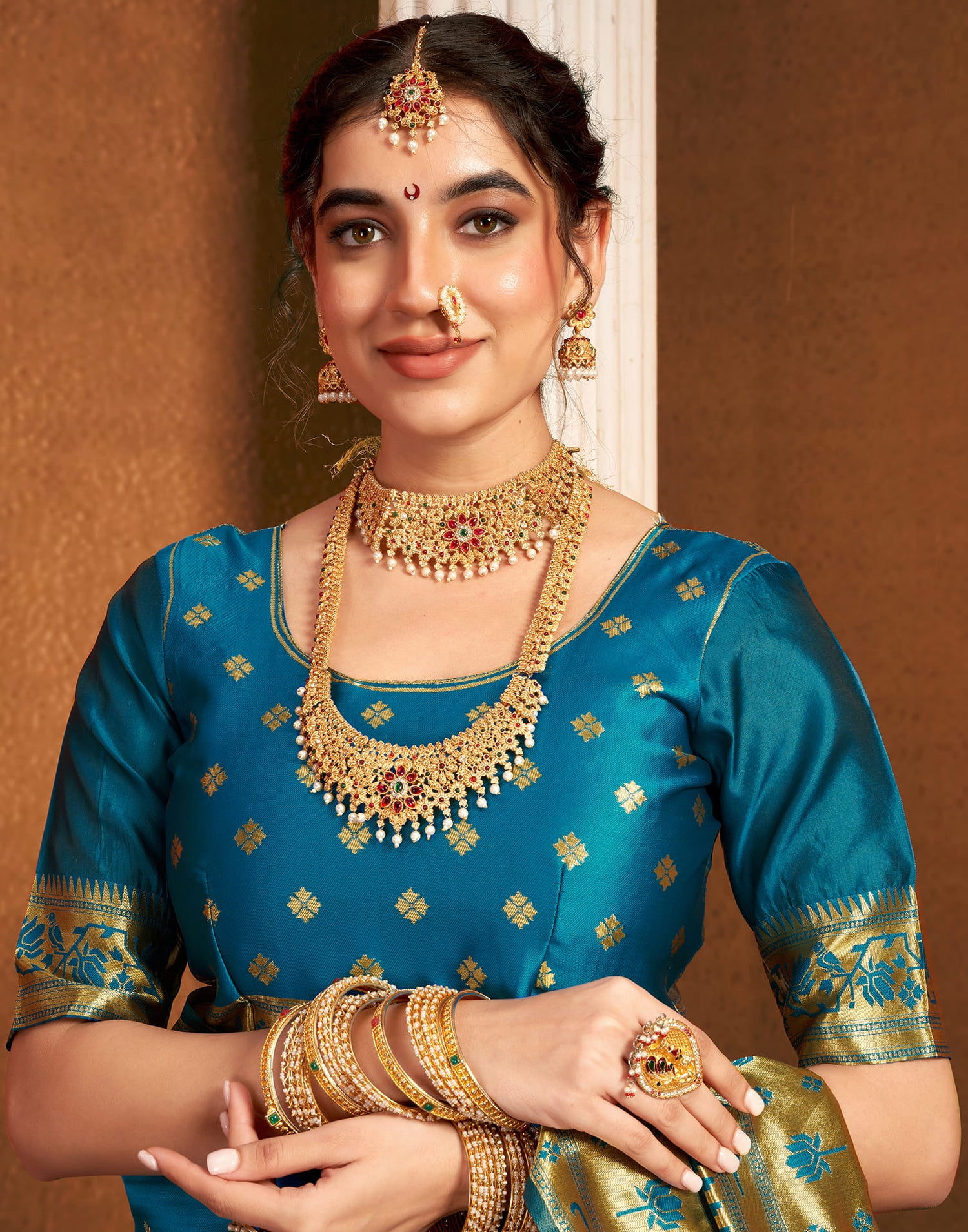 Blue Silk Woven Paithani Saree