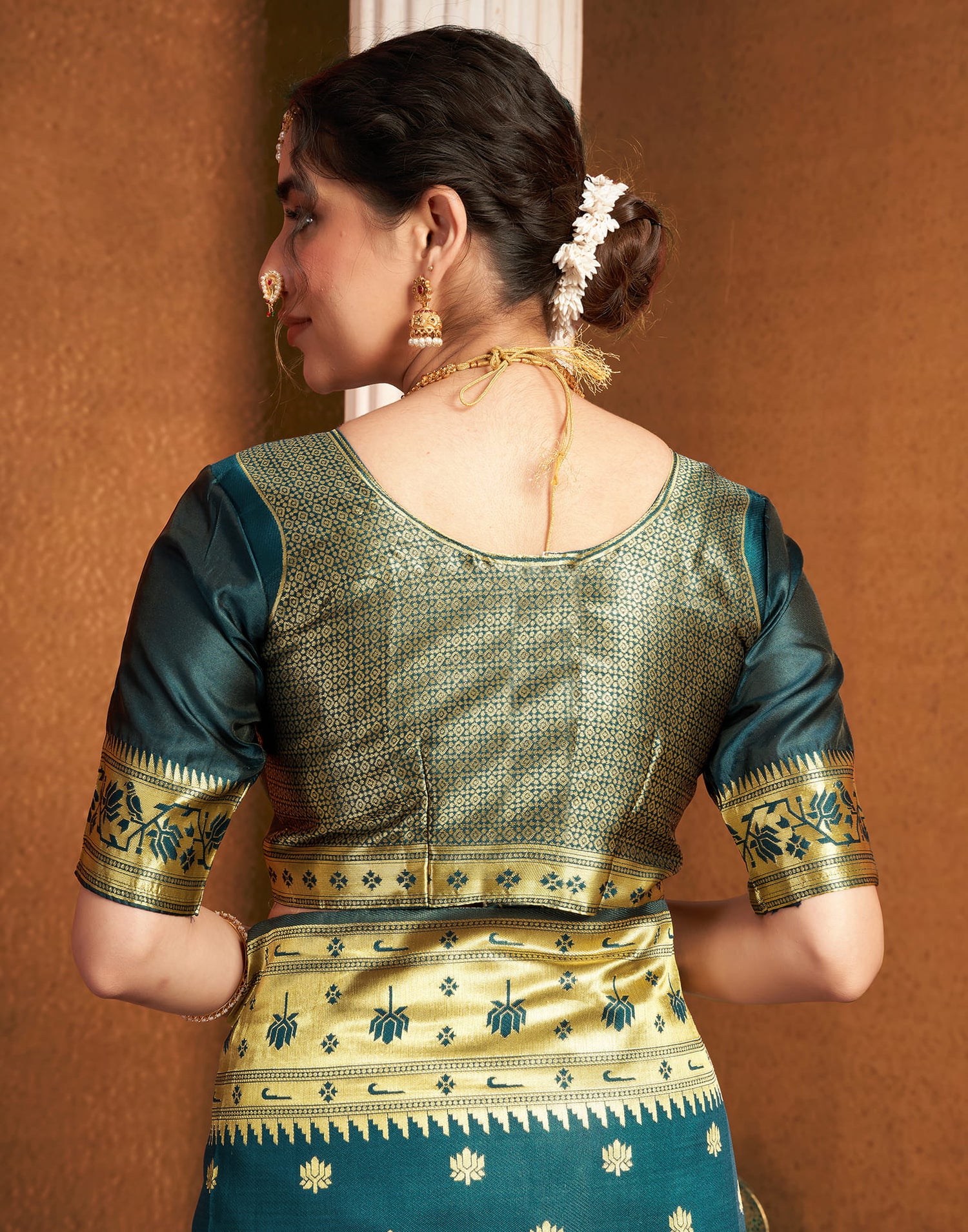 Rama Green Silk Woven Paithani Saree