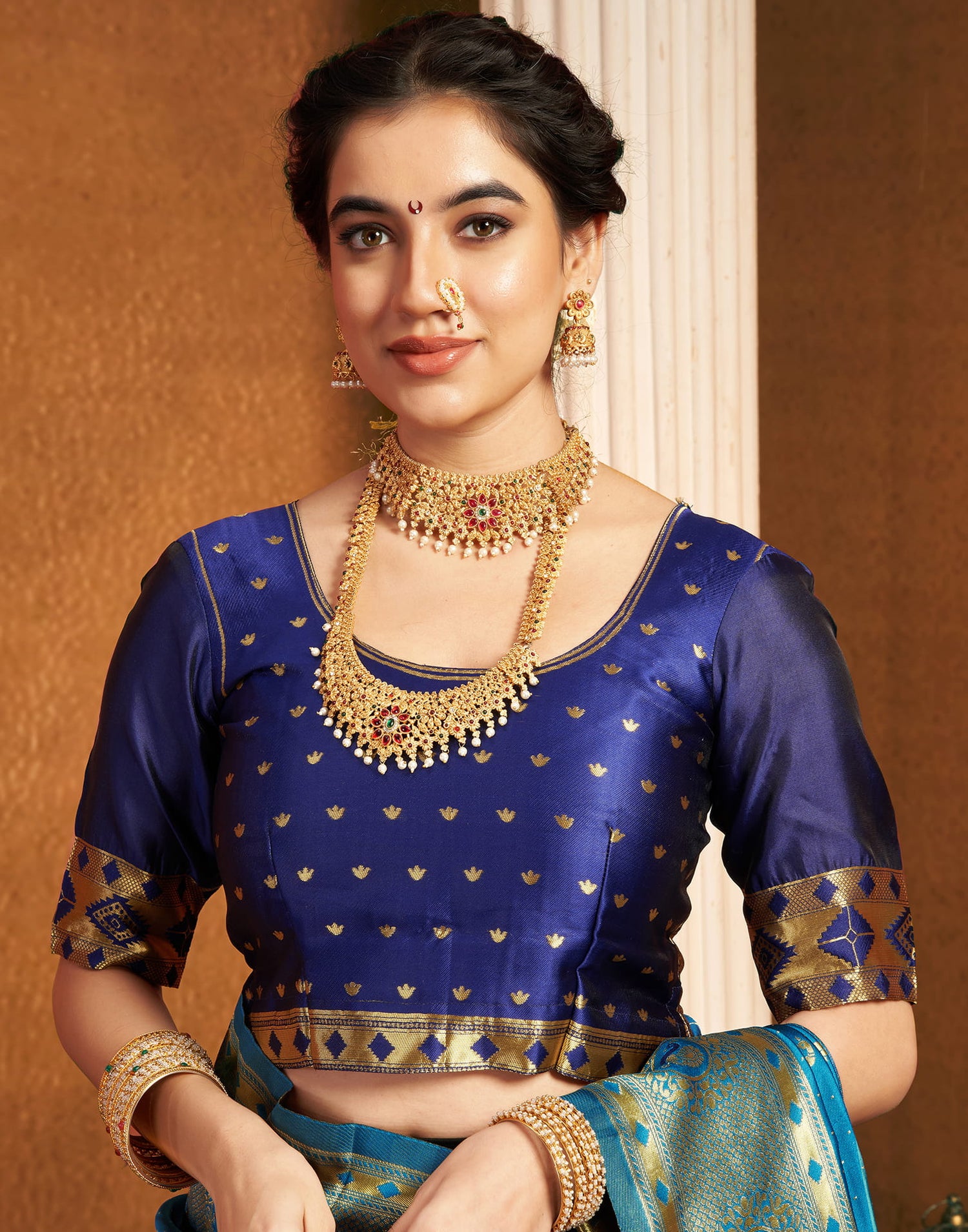 Blue Silk Woven Paithani Saree