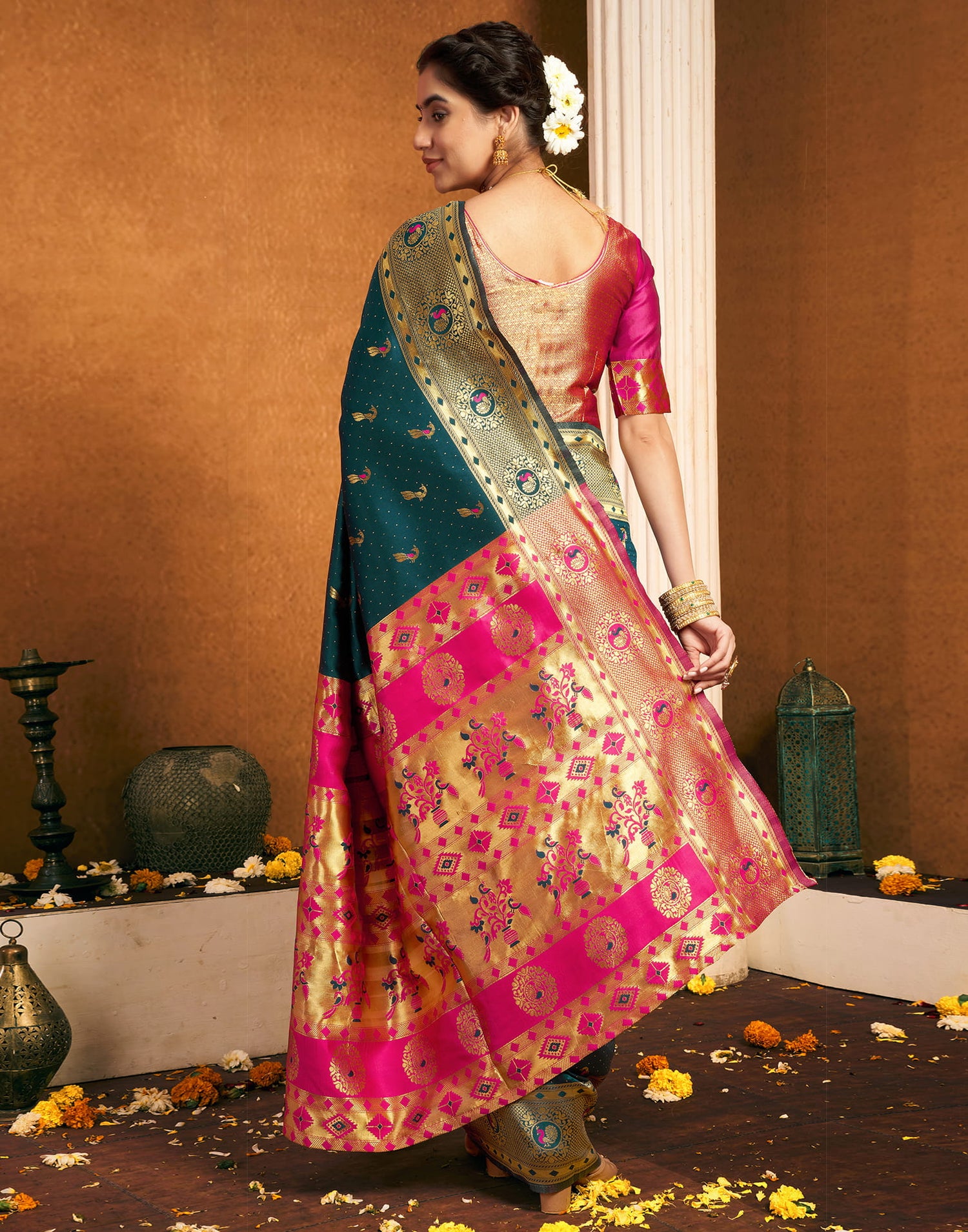 Green Silk Woven Paithani Saree