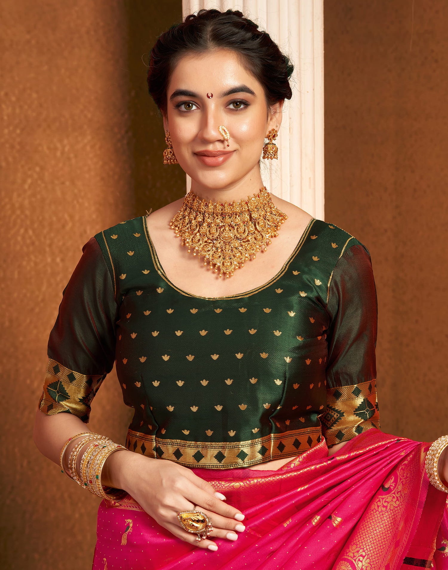 Pink Silk Woven Paithani Saree