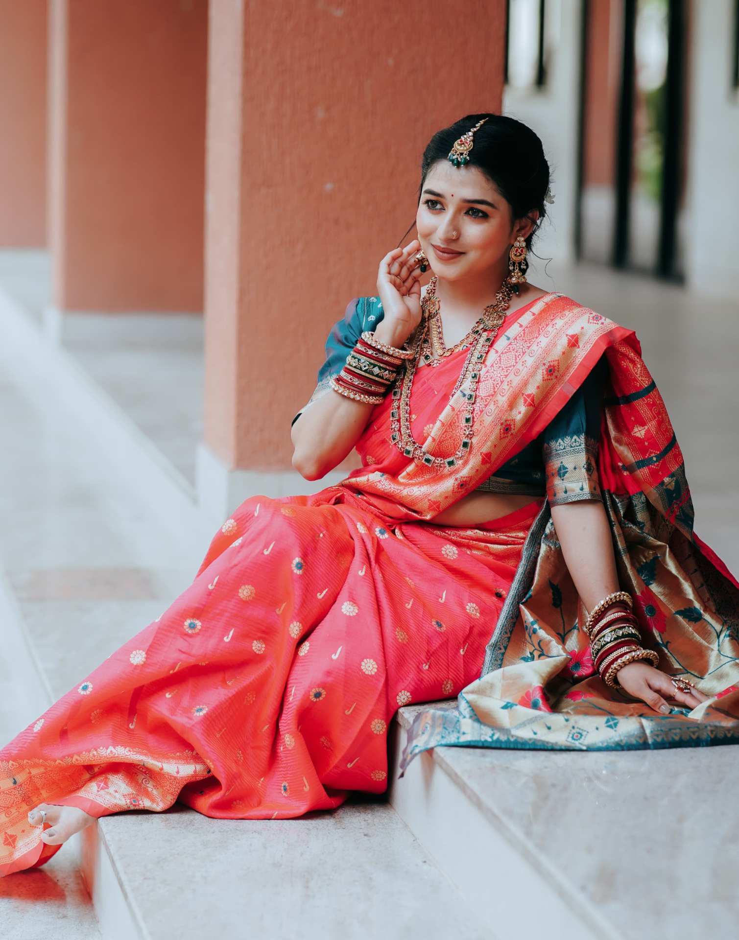Pink Silk Woven Paithani Saree