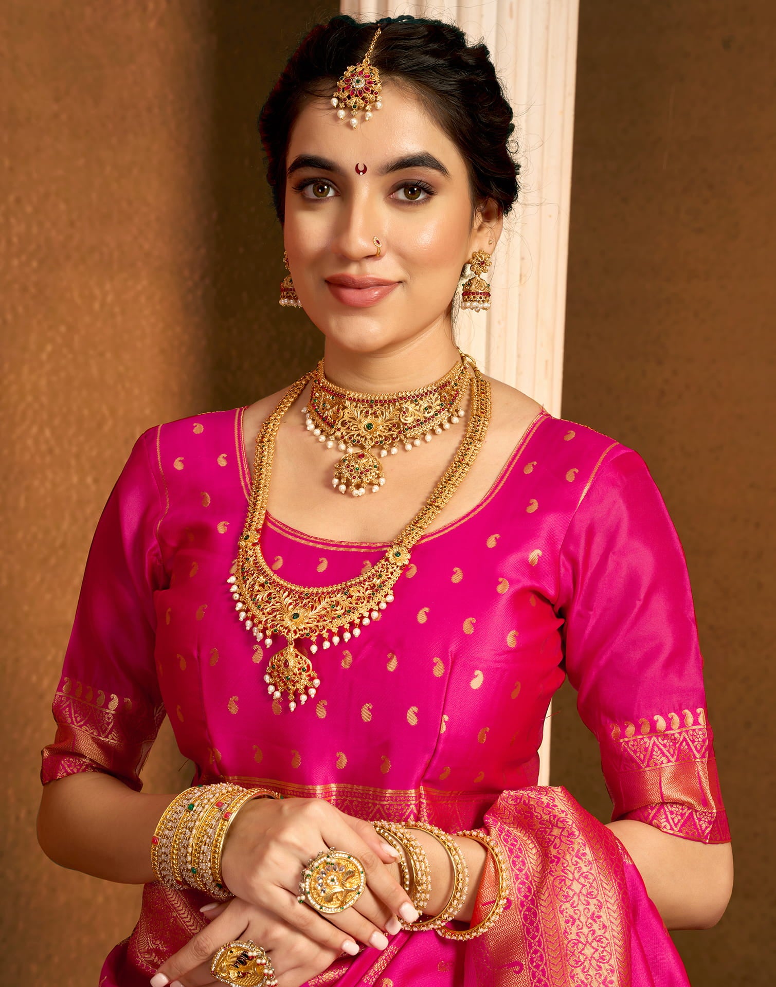 Pink Silk Woven Paithani Saree