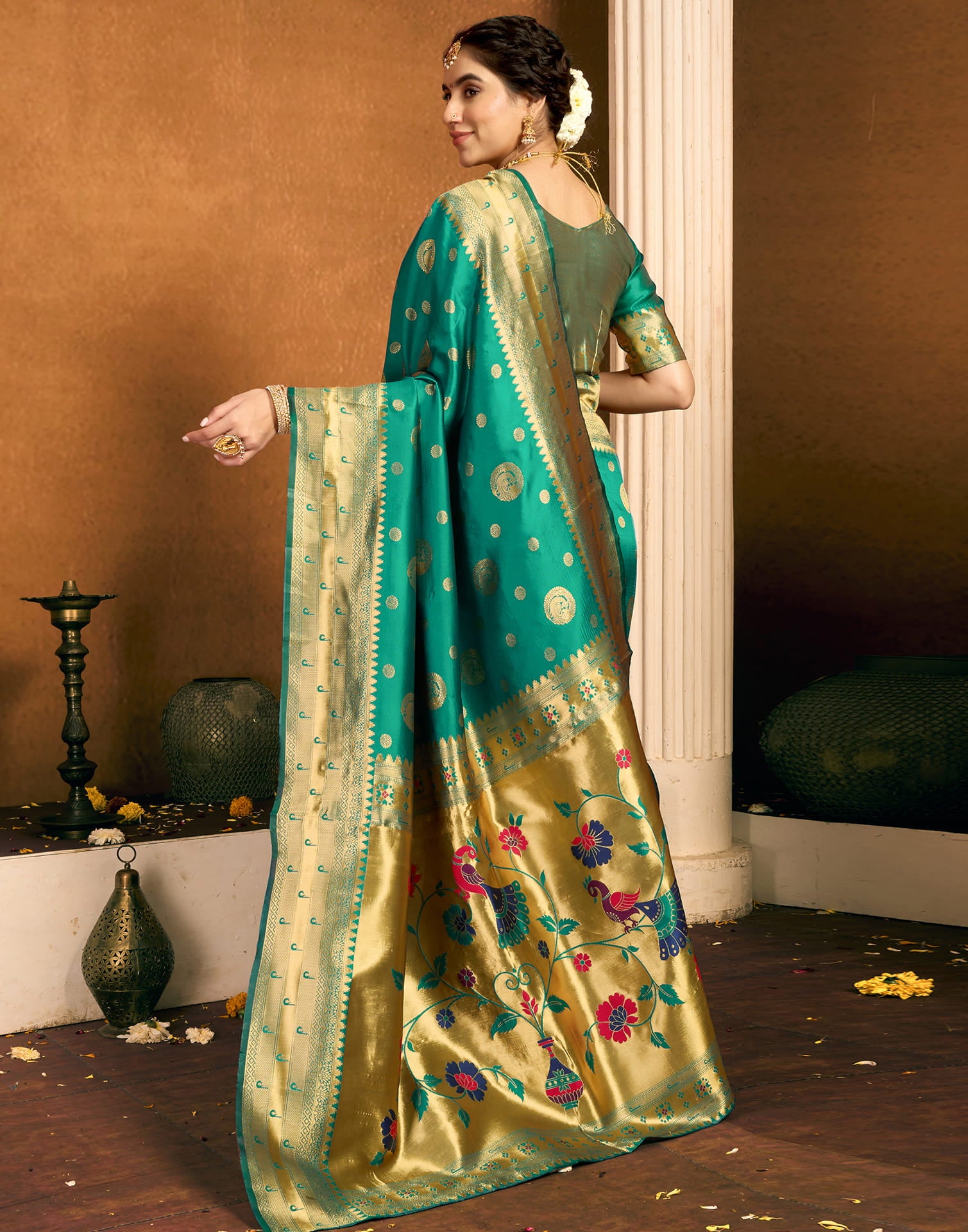 Green Silk Woven Paithani Saree