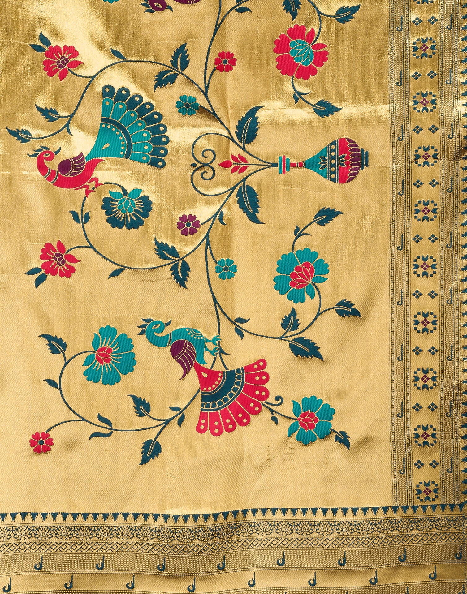 Green Silk Woven Paithani Saree
