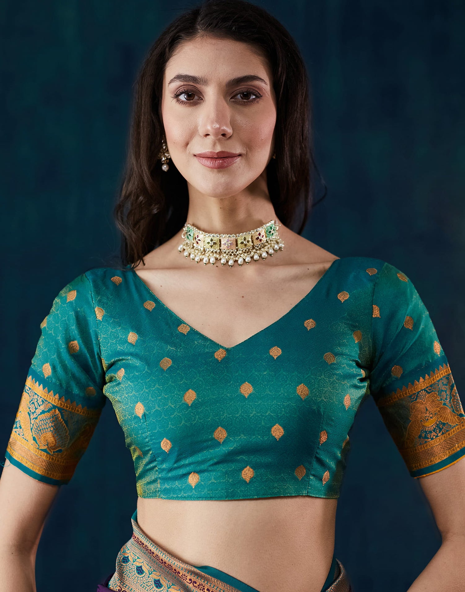 Wine Silk Woven Banarasi Saree