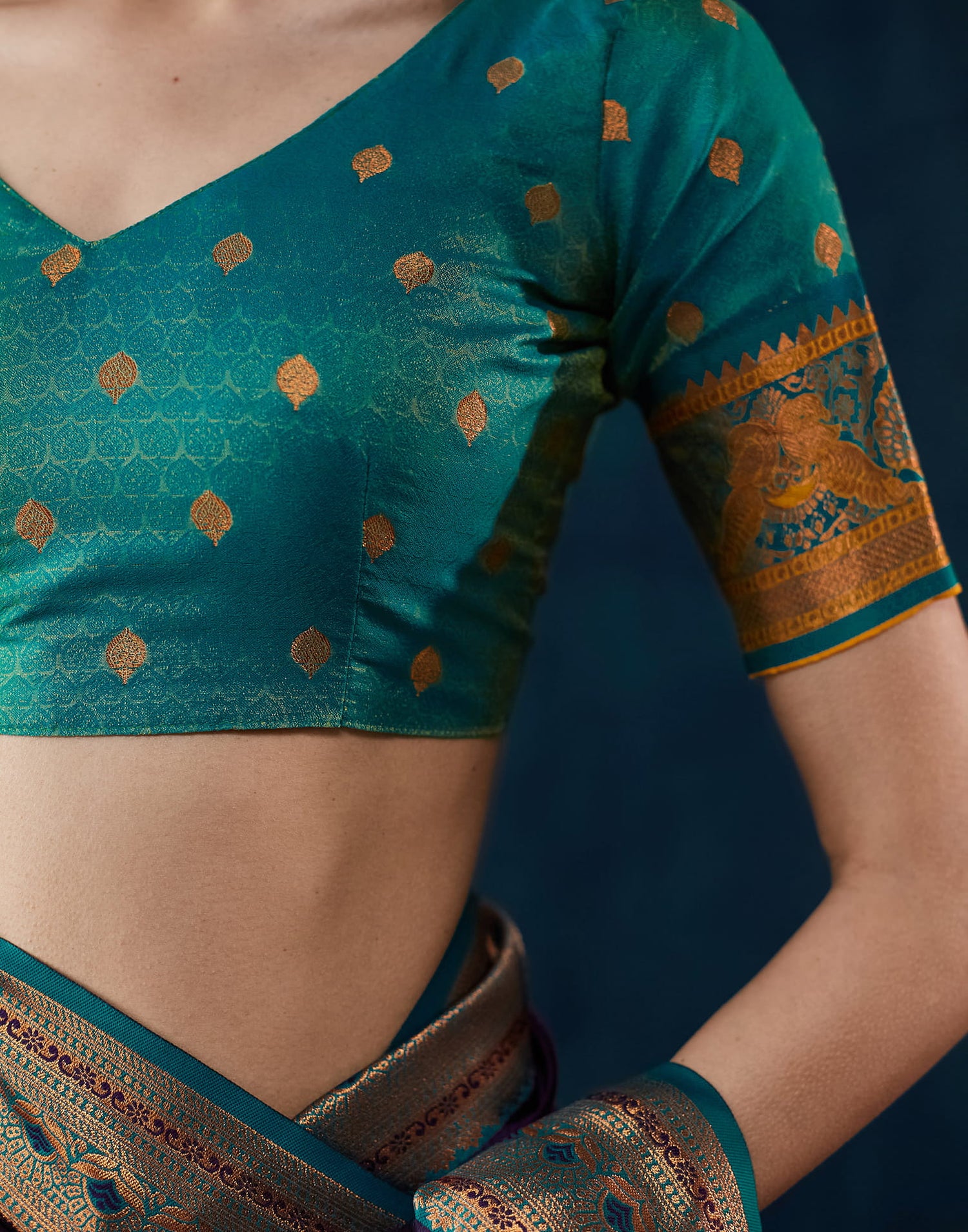 Wine Silk Woven Banarasi Saree