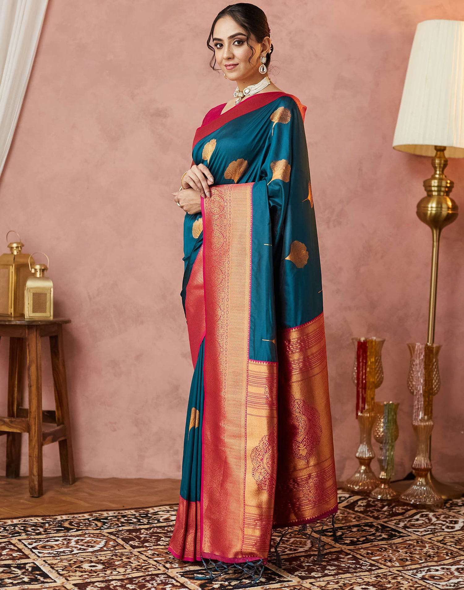 Blue Silk Woven Banarasi Saree