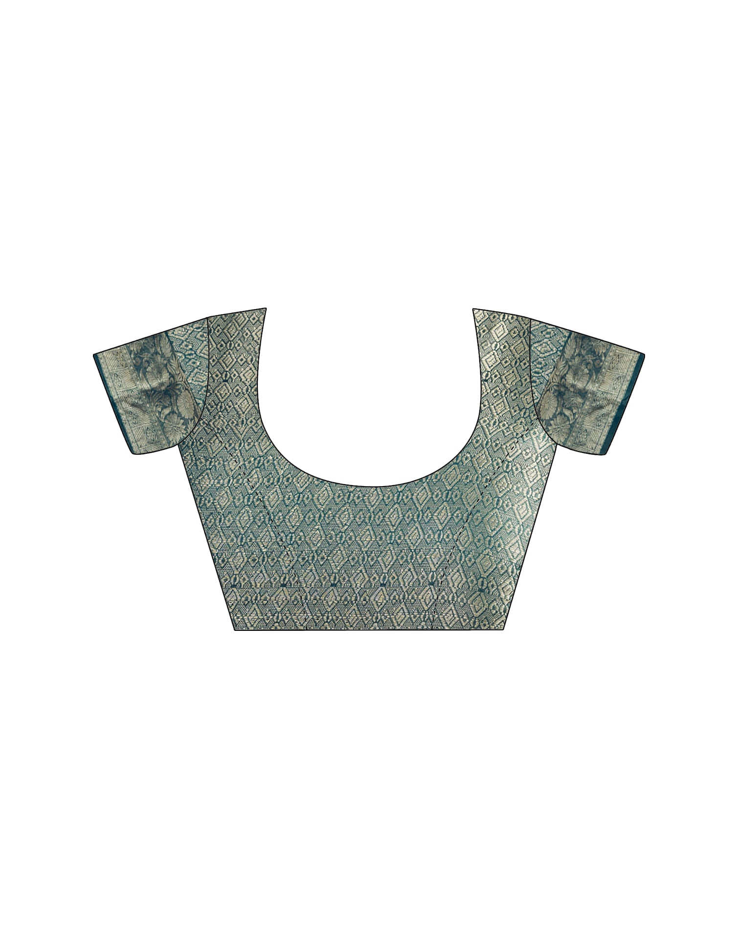 Blue Silk Blend Woven Banarasi Saree