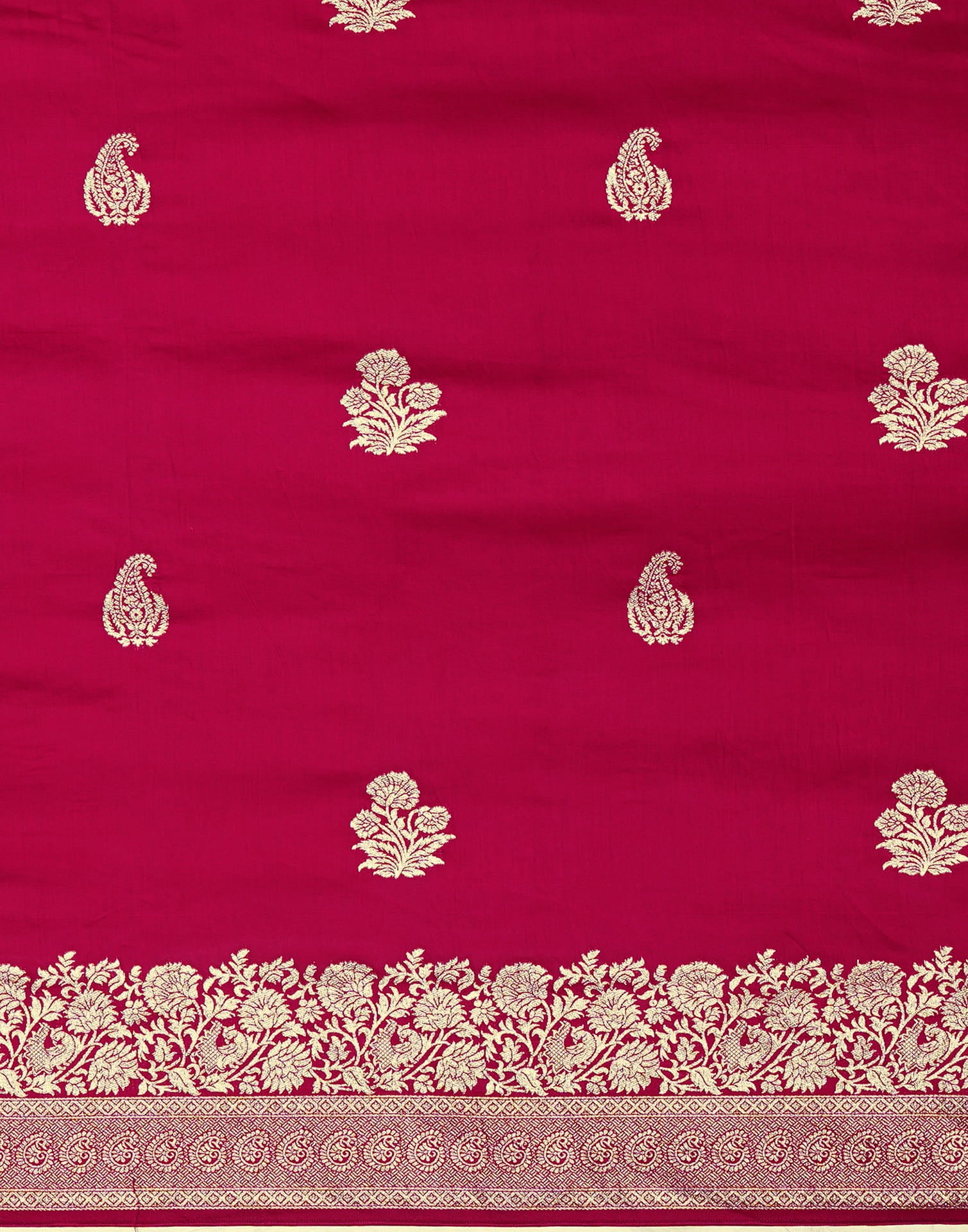 Pink Cotton Silk Woven Banarasi Saree