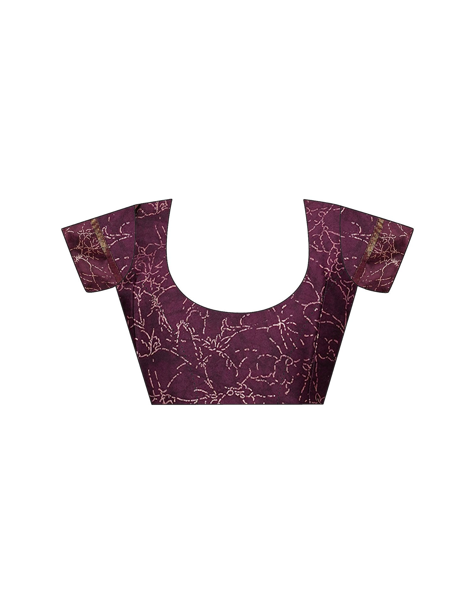 Maroon Georgette Floral Printed Saree