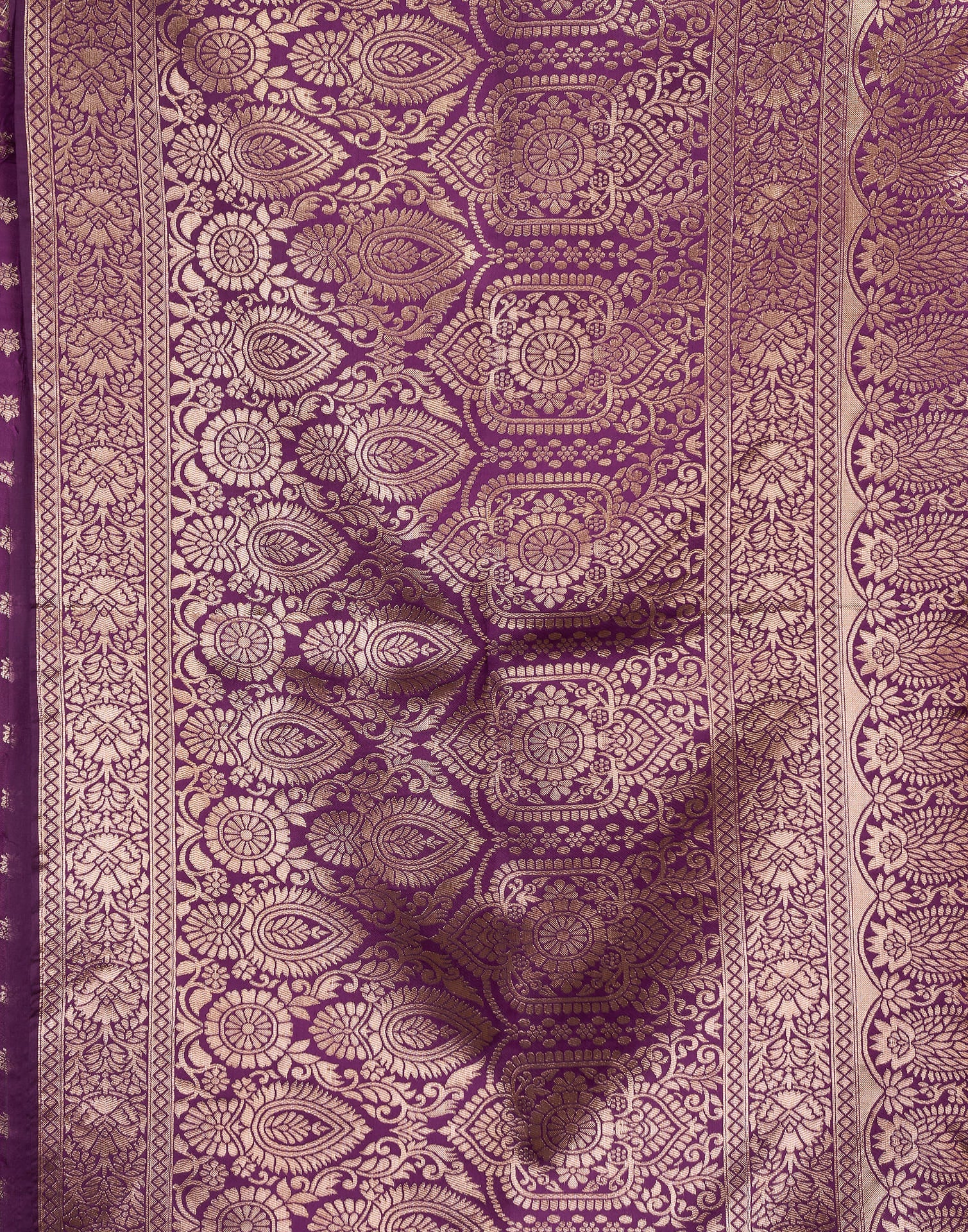 Purple Silk Woven Banarasi Saree