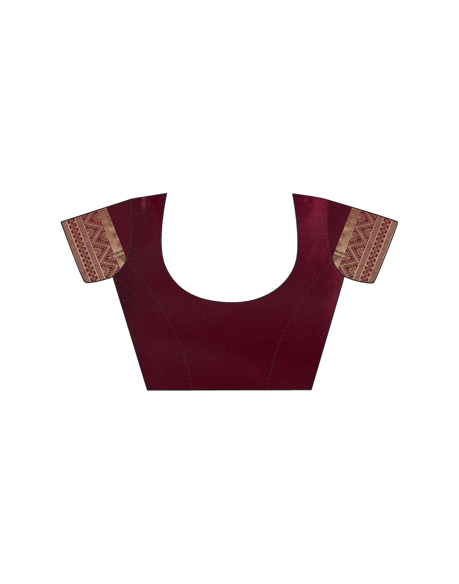 Maroon Silk Woven Banarasi Saree