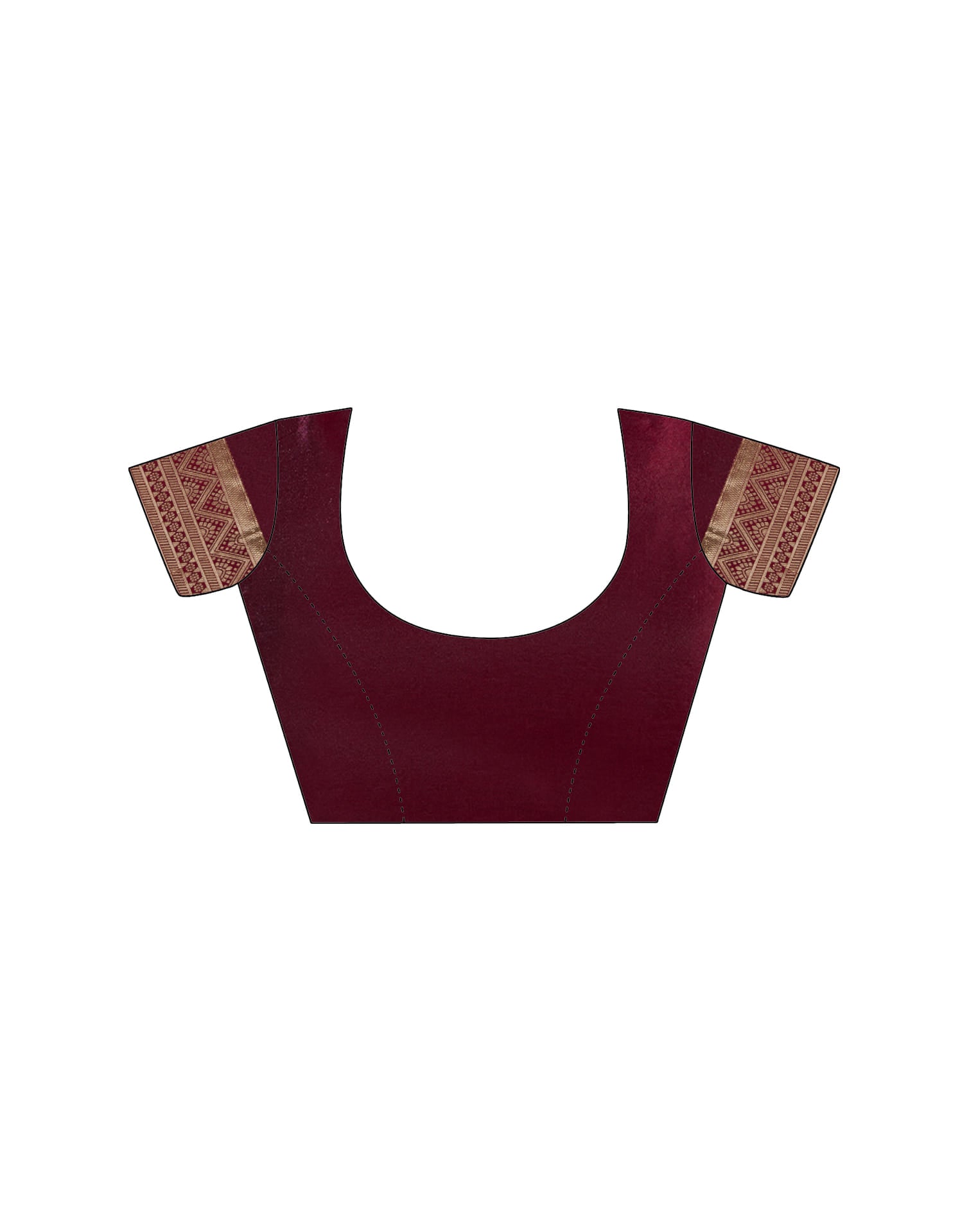Maroon Silk Woven Banarasi Saree