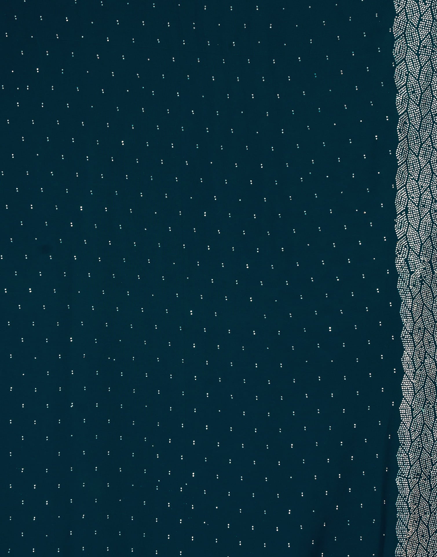 Blue Georgette Swarovski Embellished Saree