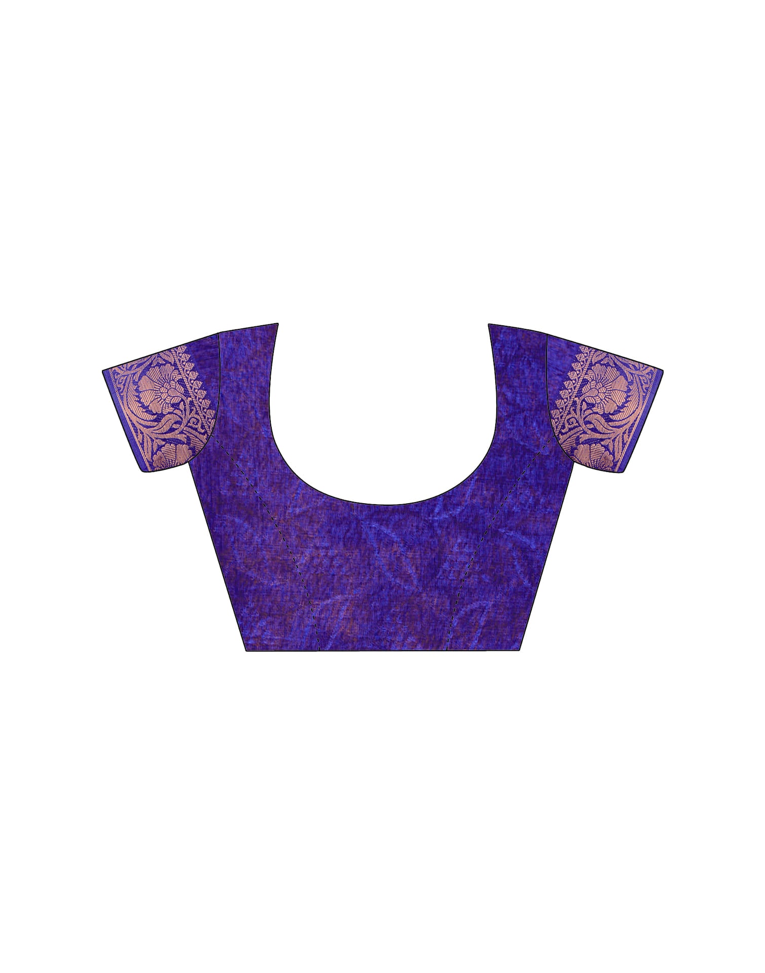 Violet Cotton Silk Printed Saree