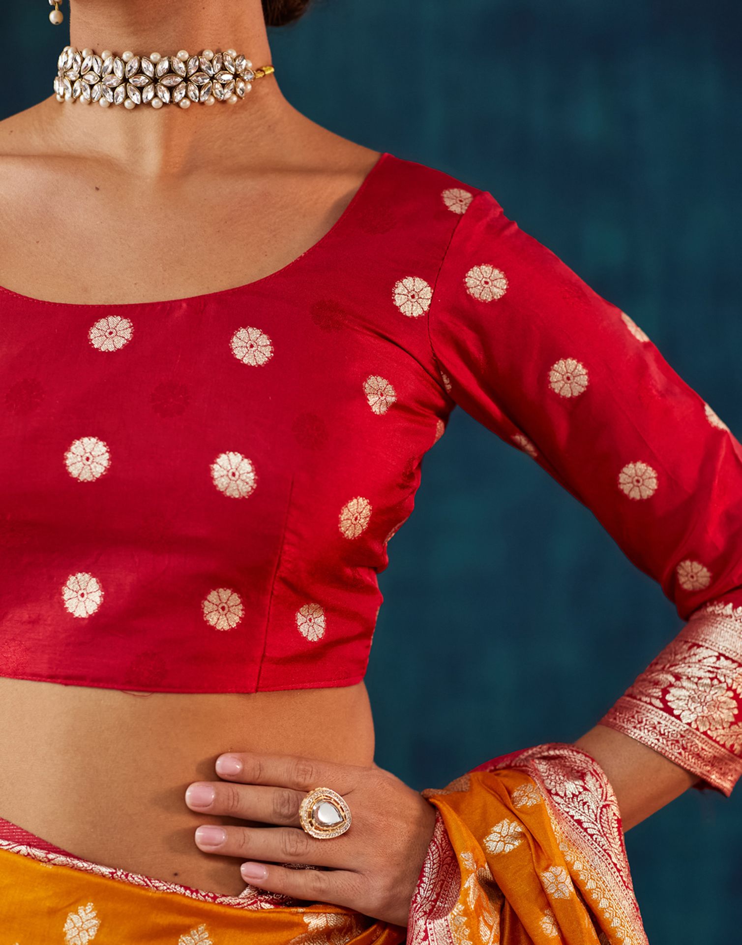 Turmeric Yellow Silk Weaving Banarasi Saree