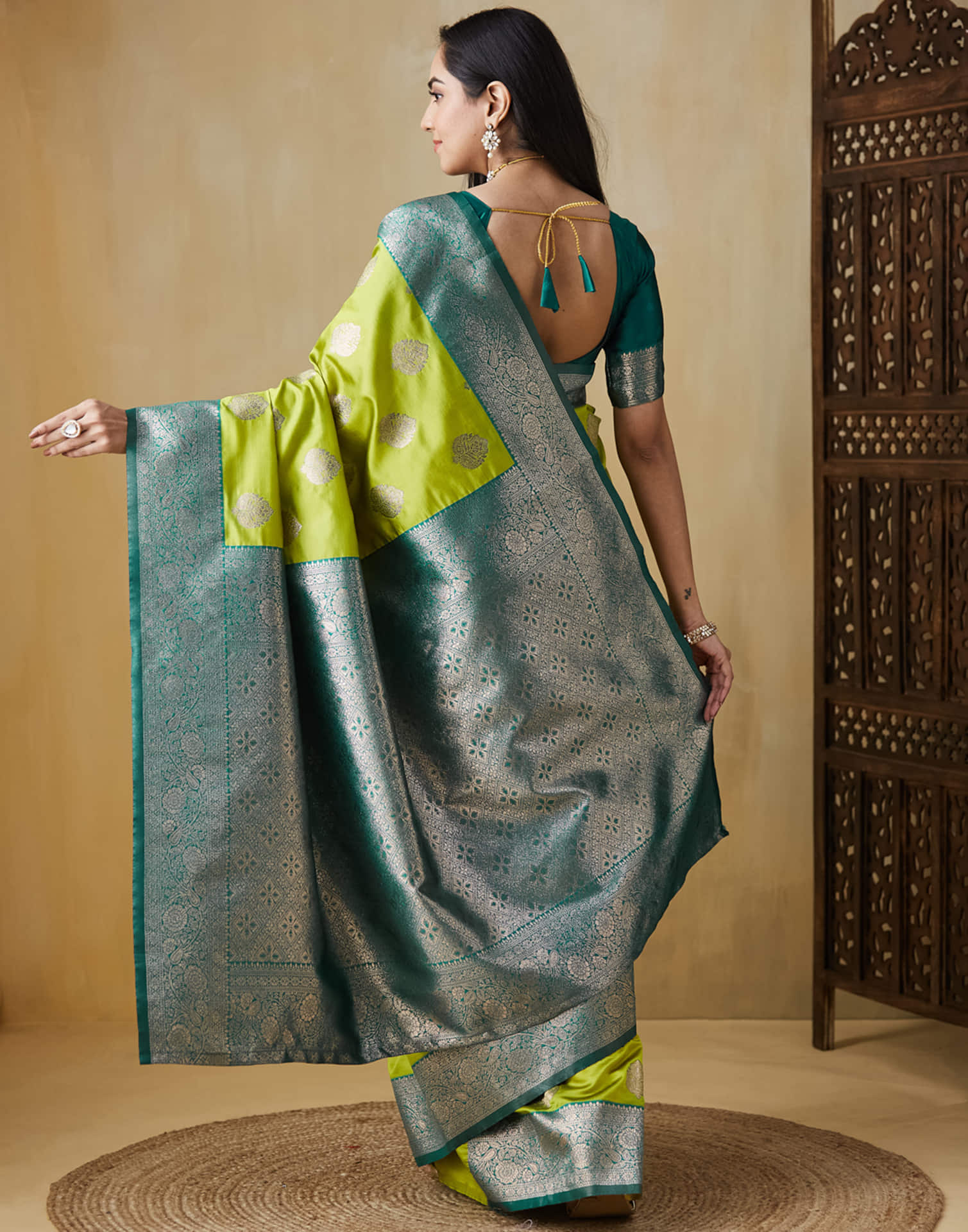 Light Green Silk Woven Saree