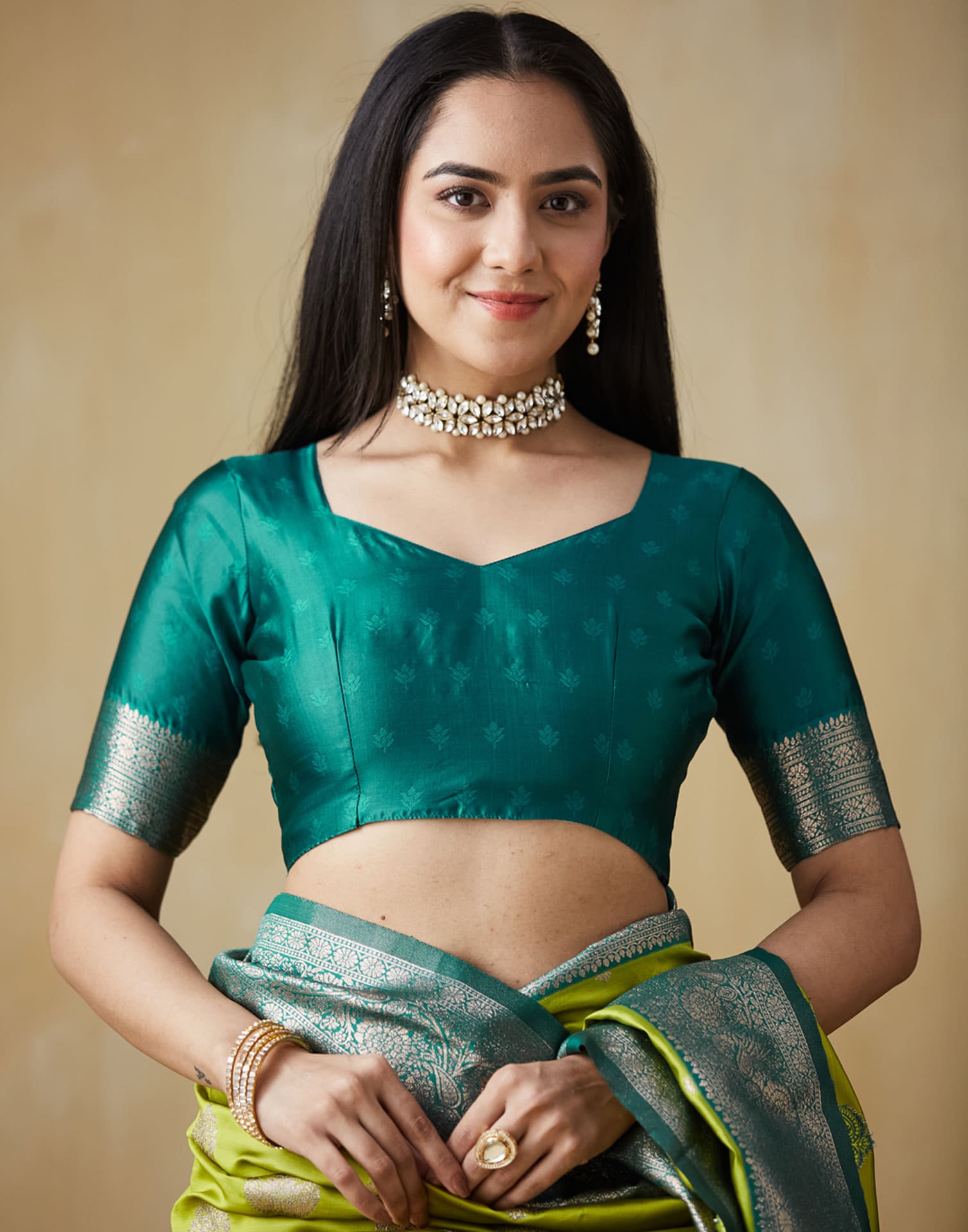 Light Green Silk Woven Saree