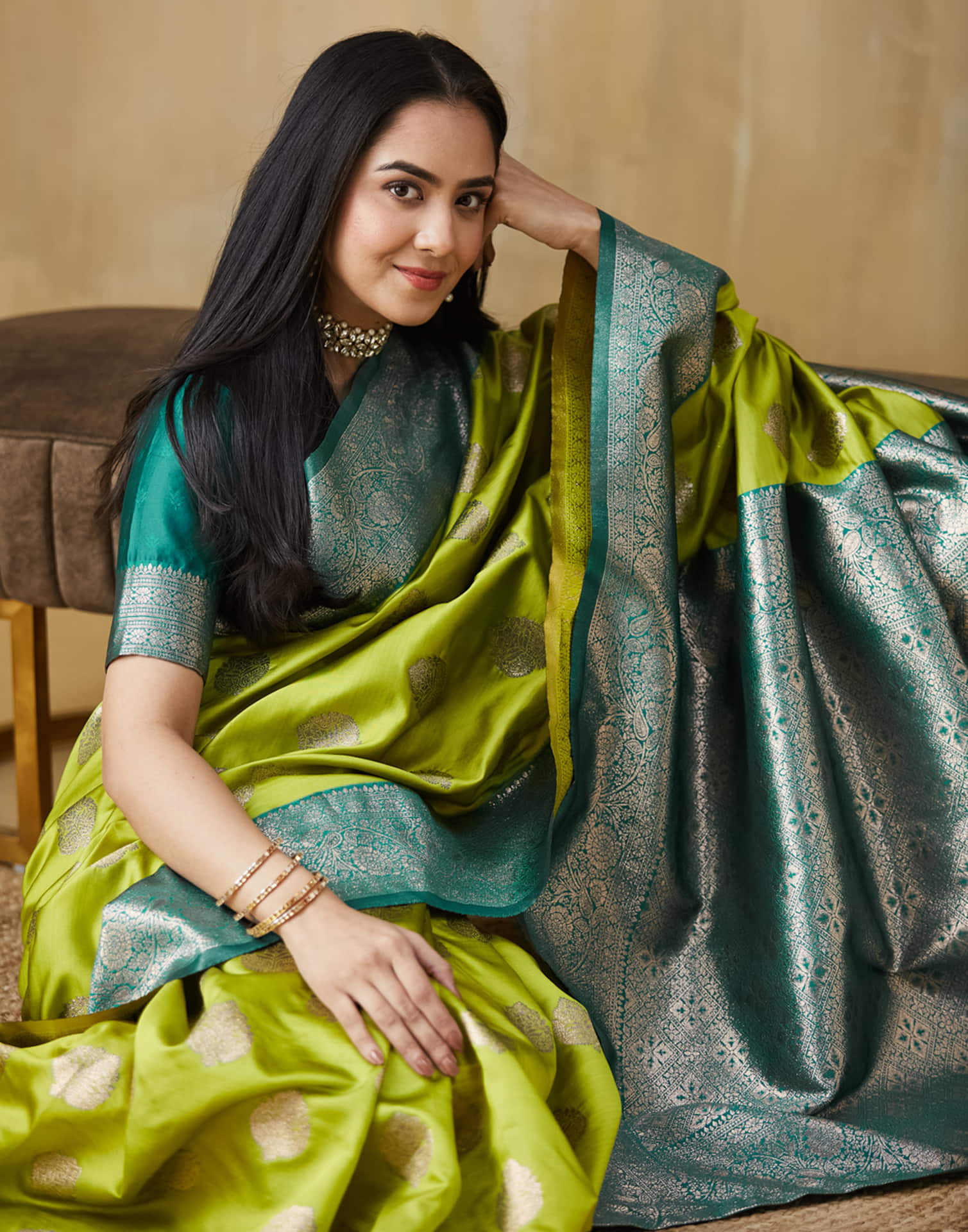 Light Green Silk Woven Saree