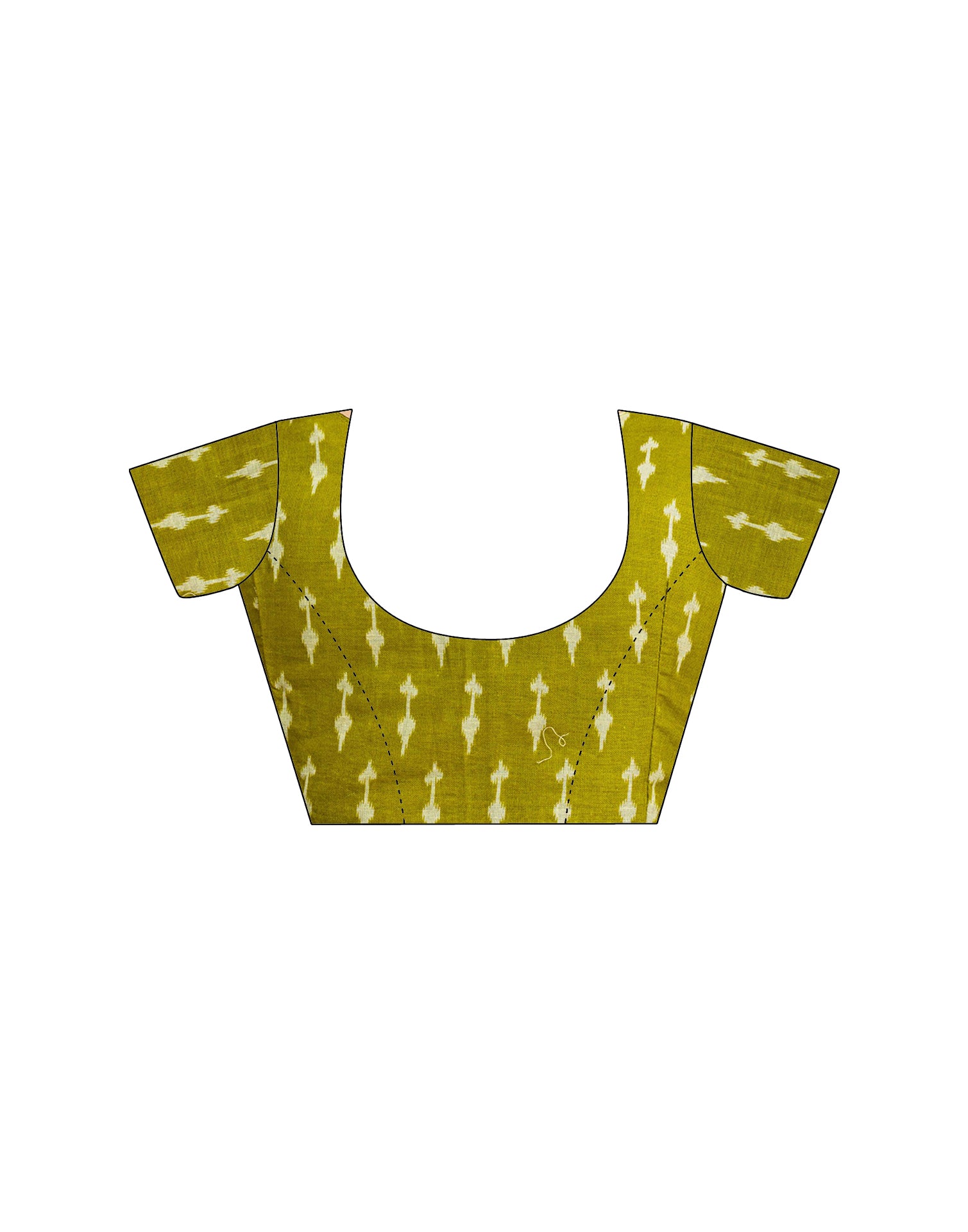 Ready To Wear Green Pure Cotton Geometric Printed Saree With Pocket