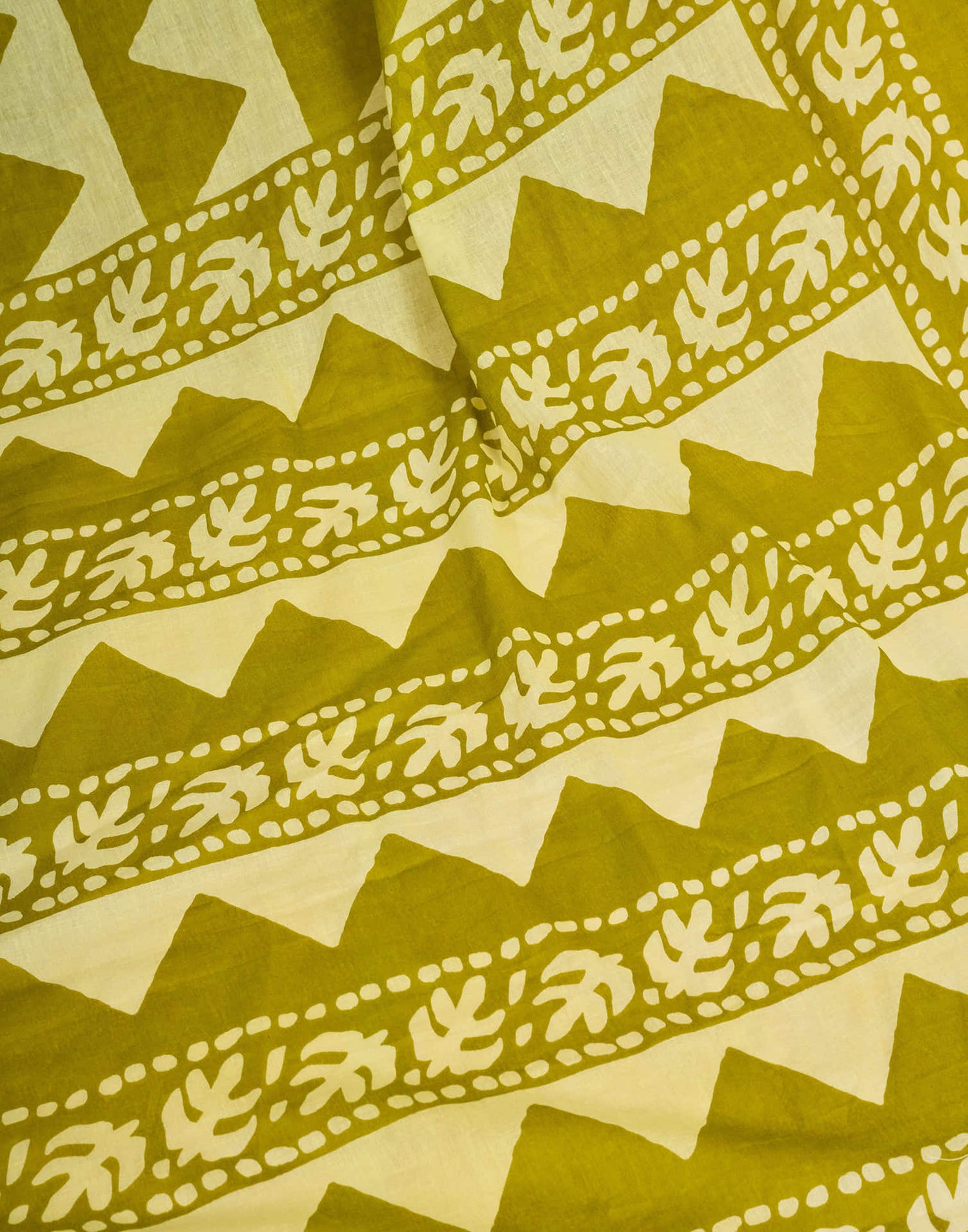 Ready To Wear Green Pure Cotton Geometric Printed Saree With Pocket