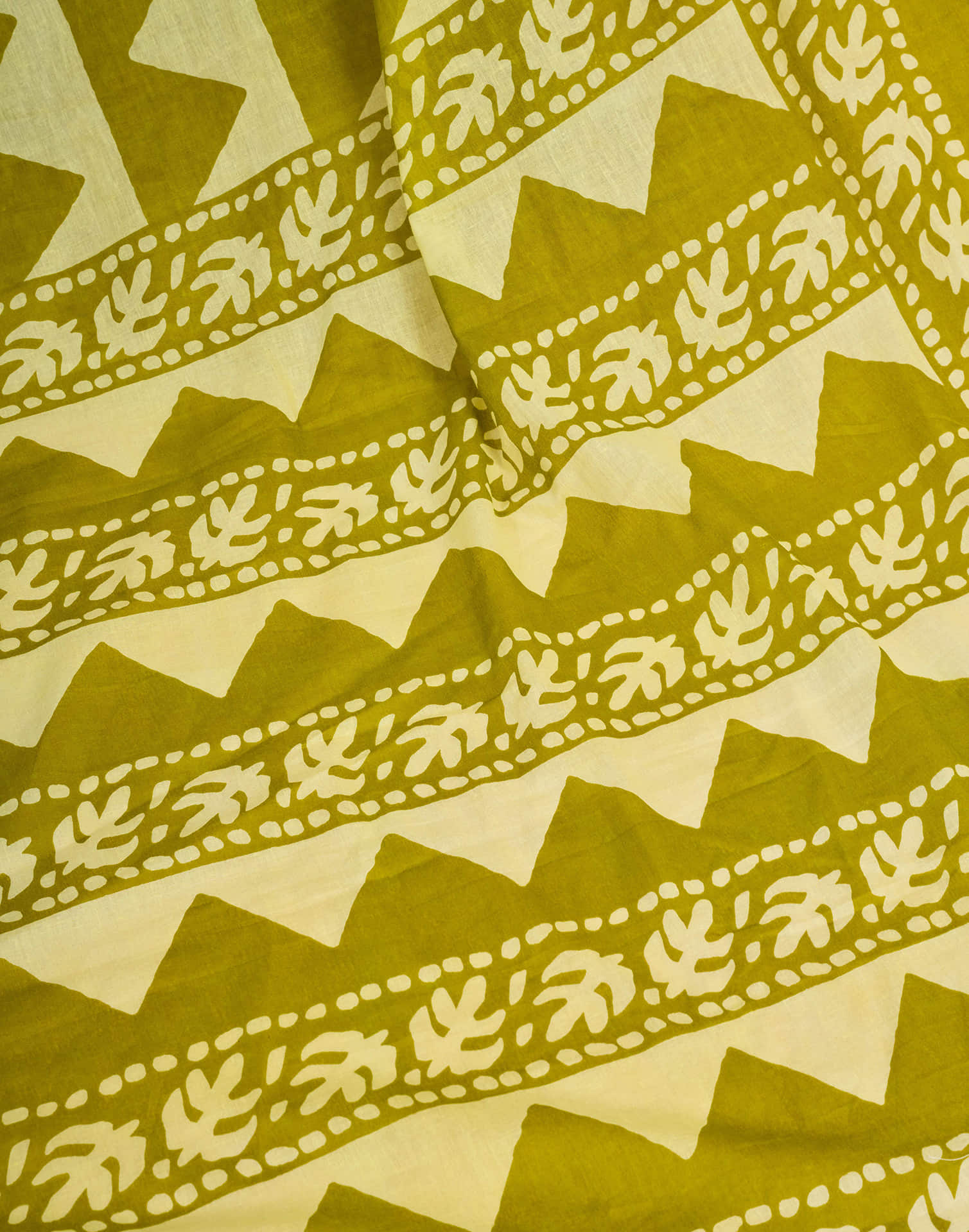 Ready To Wear Green Pure Cotton Geometric Printed Saree With Pocket