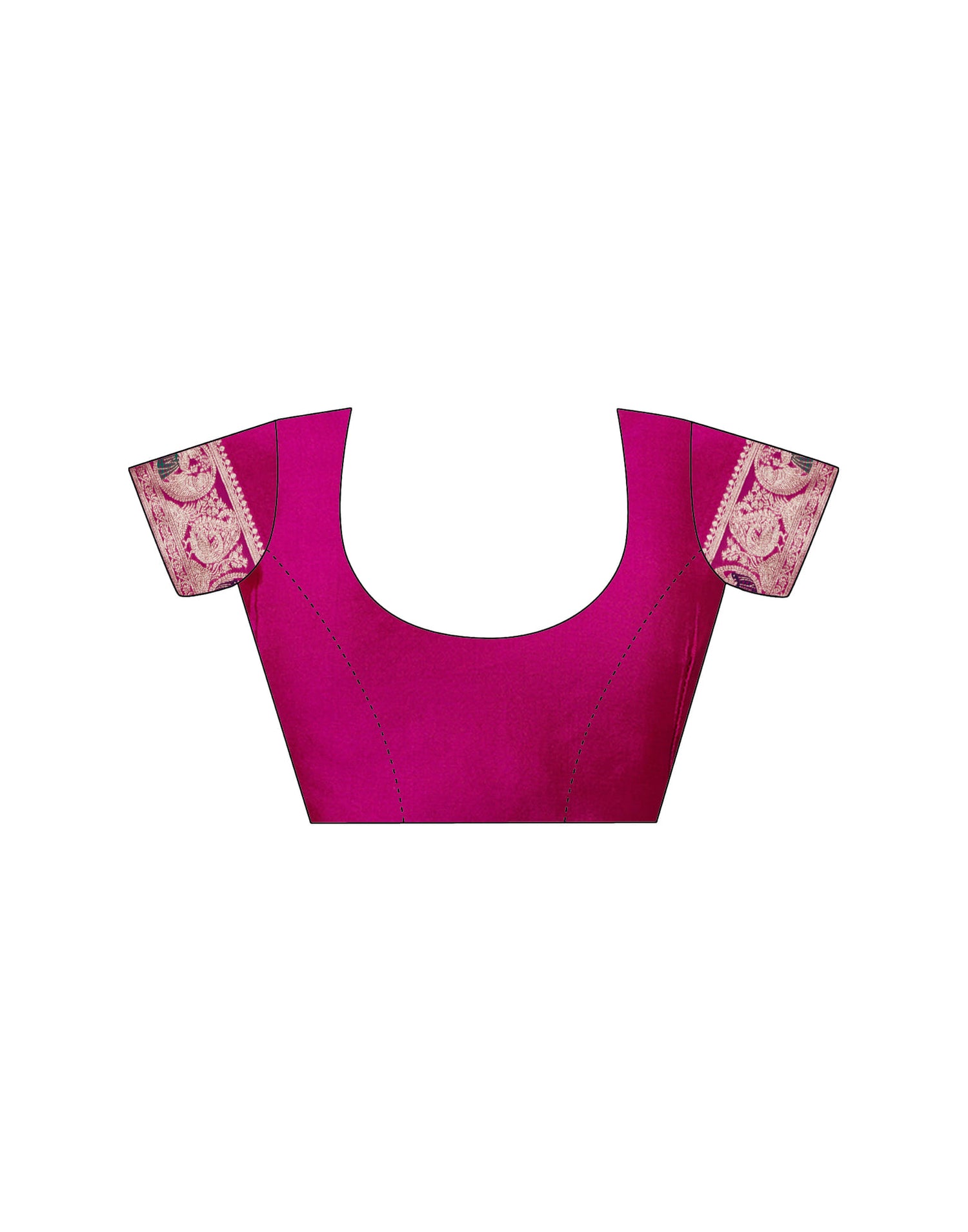 Pink Silk Blend Woven Banarasi  Saree