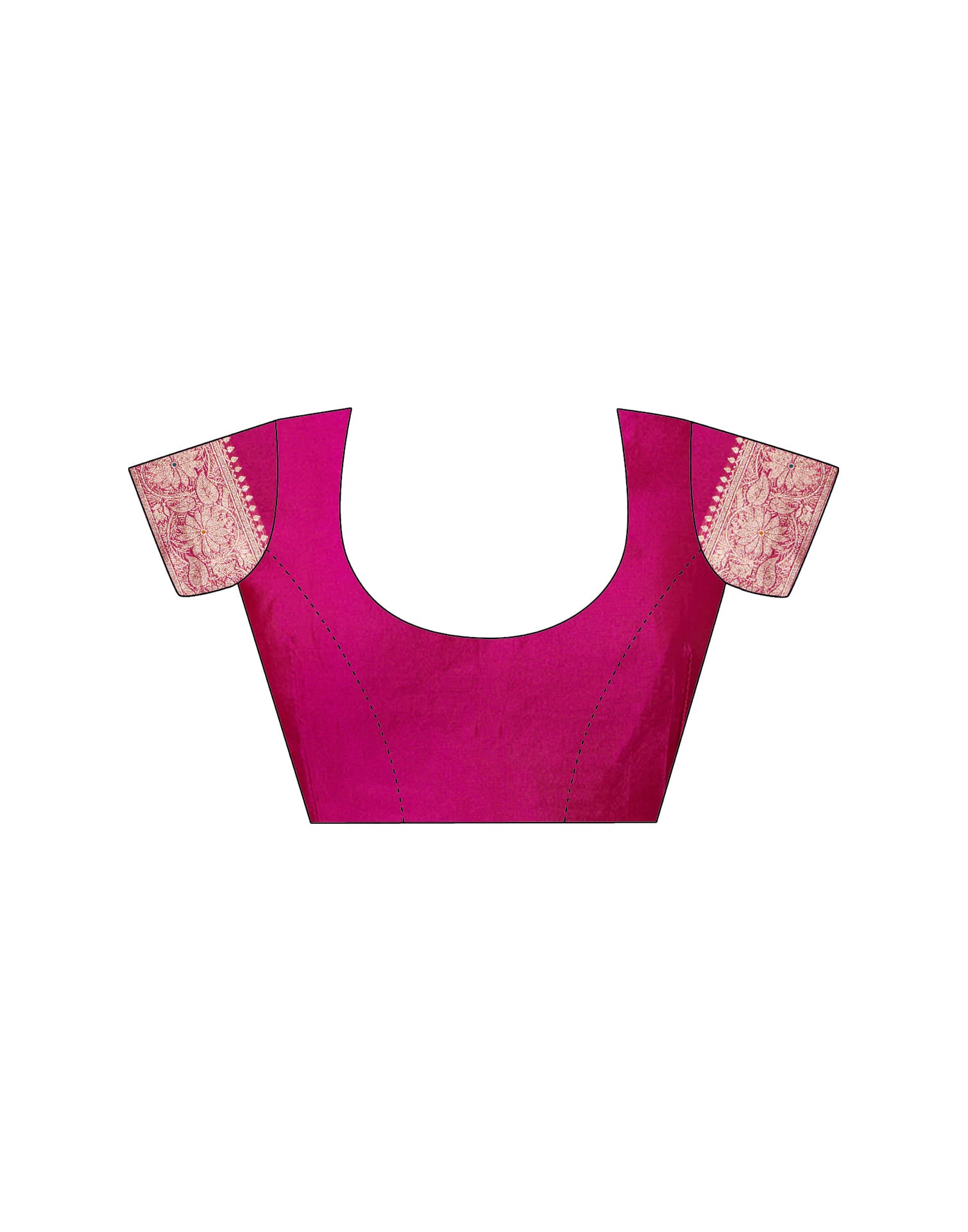 Pink Silk Blend Woven Banarasi Saree