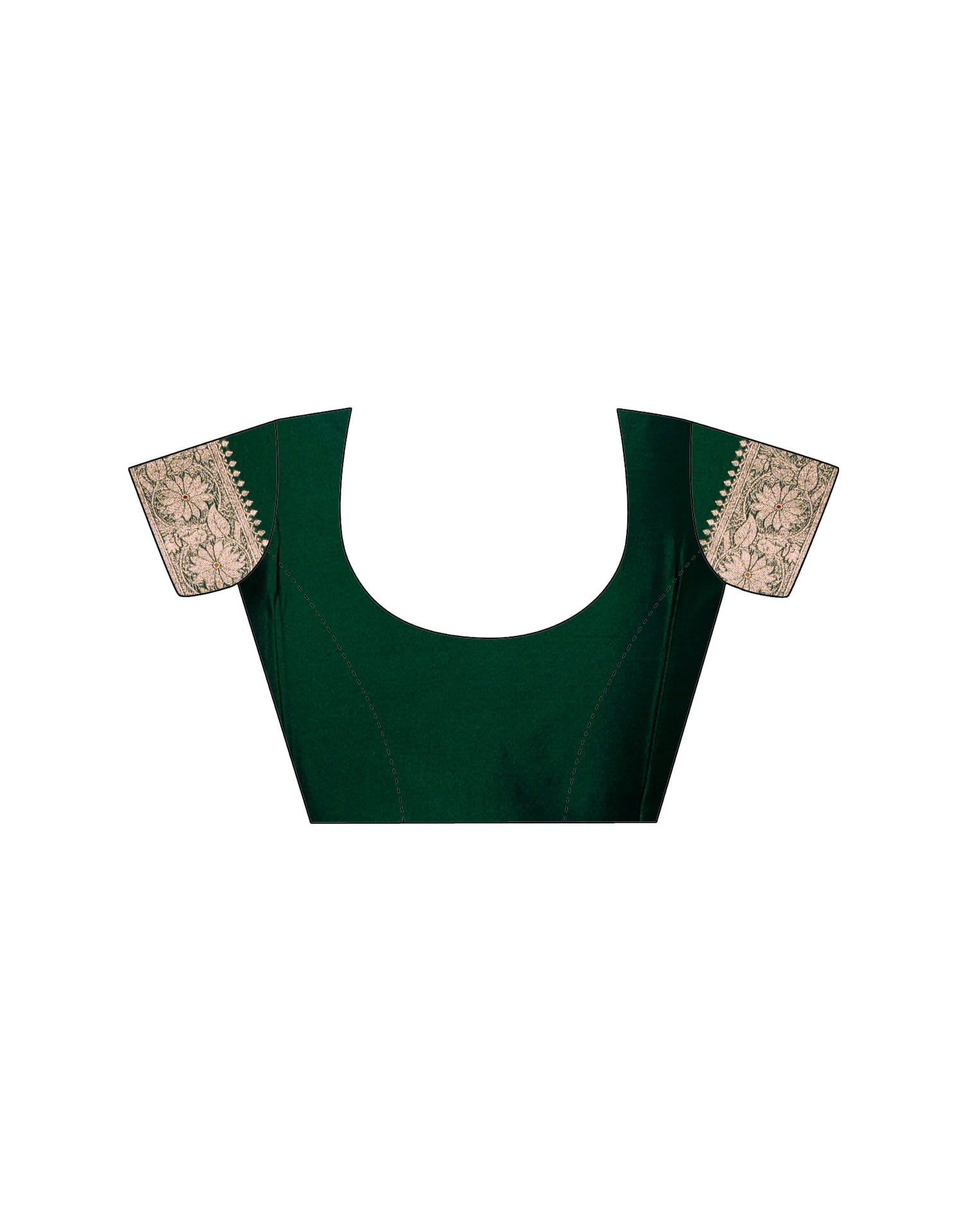 Green Silk Blend Woven Banarasi Saree
