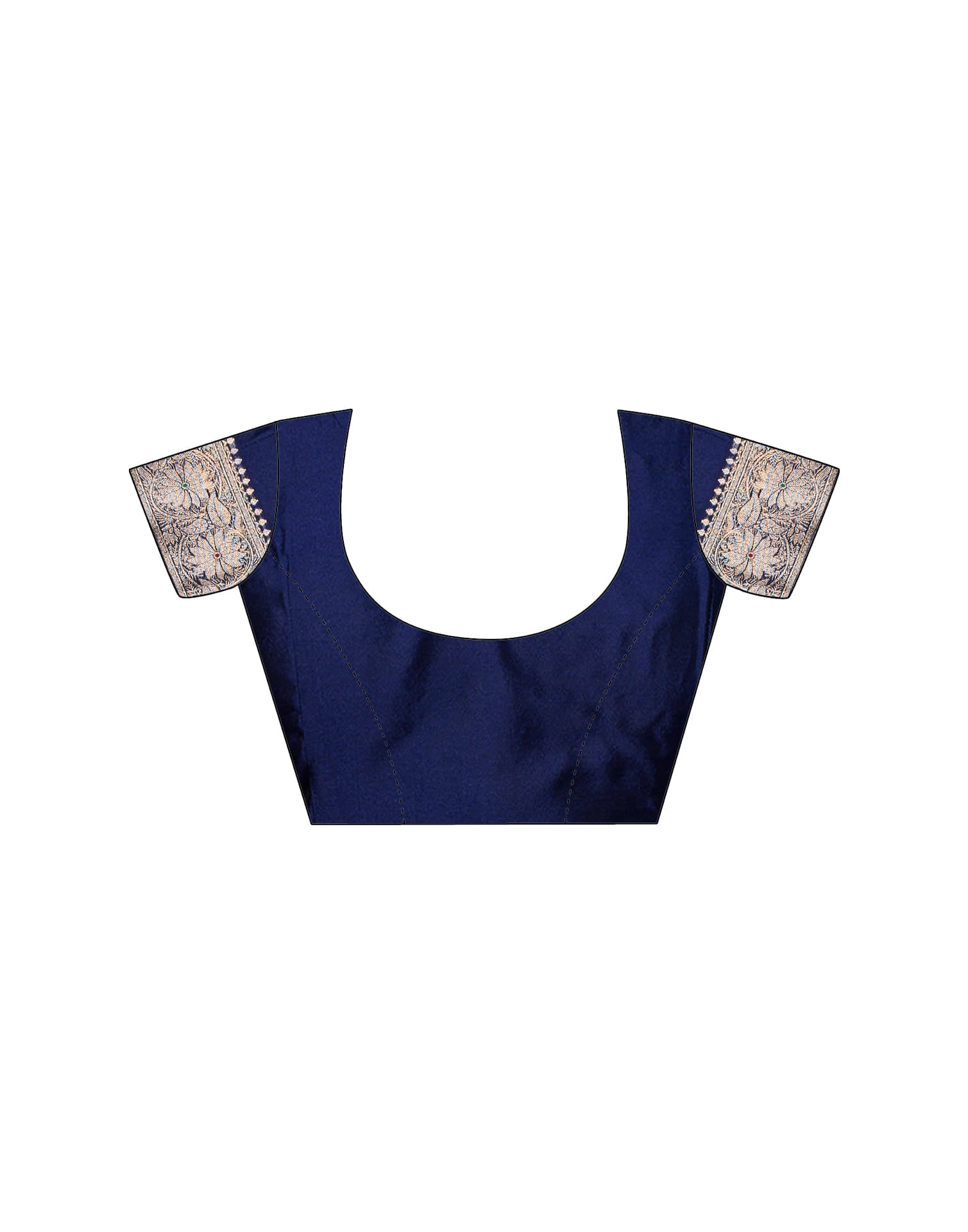 Blue Silk Blend Woven Banarasi Saree