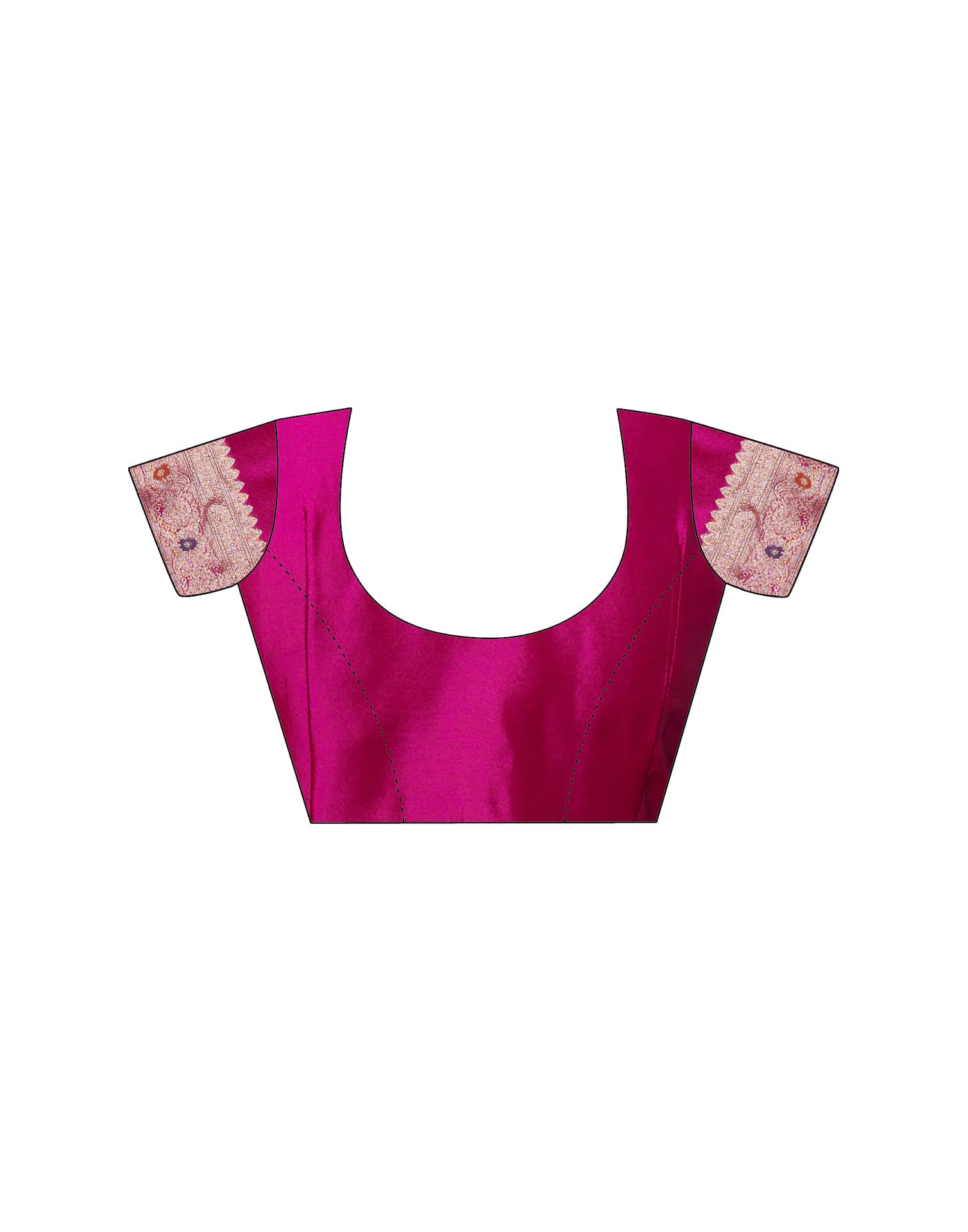 Pink Silk Blend Woven Banarasi Saree