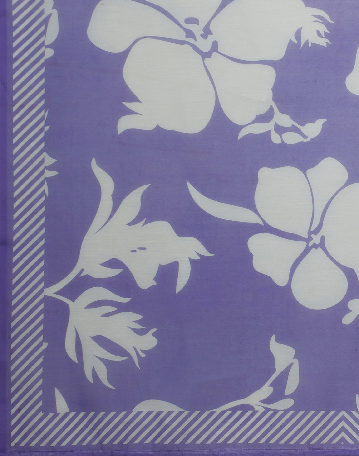 Violet Cotton Blend Printed Saree