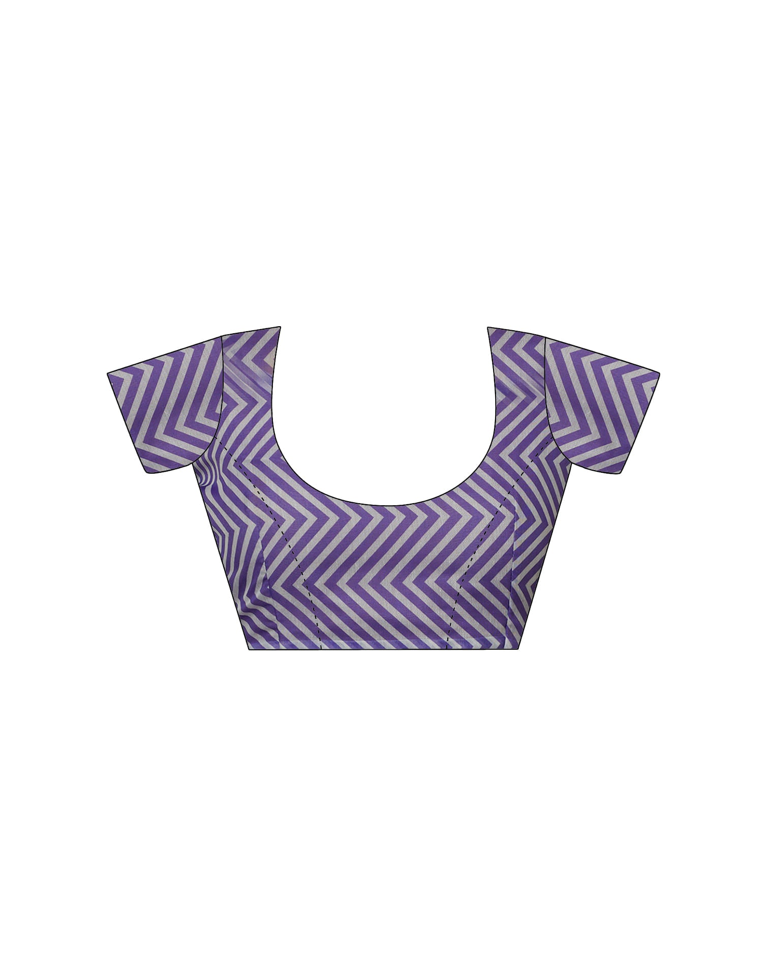 Violet Cotton Blend Printed Saree