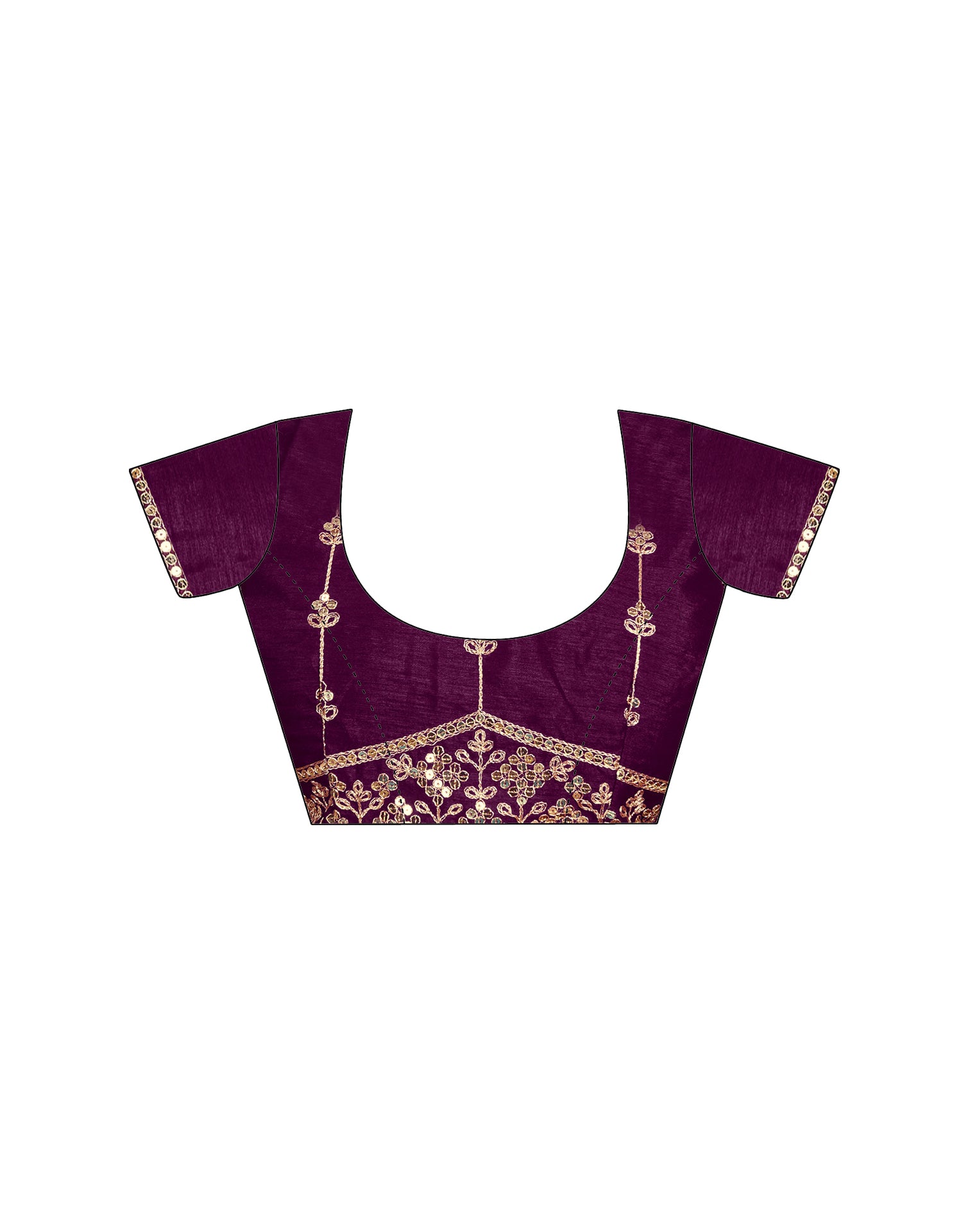 Dark Purple Georgette Sequence Bandhani Saree
