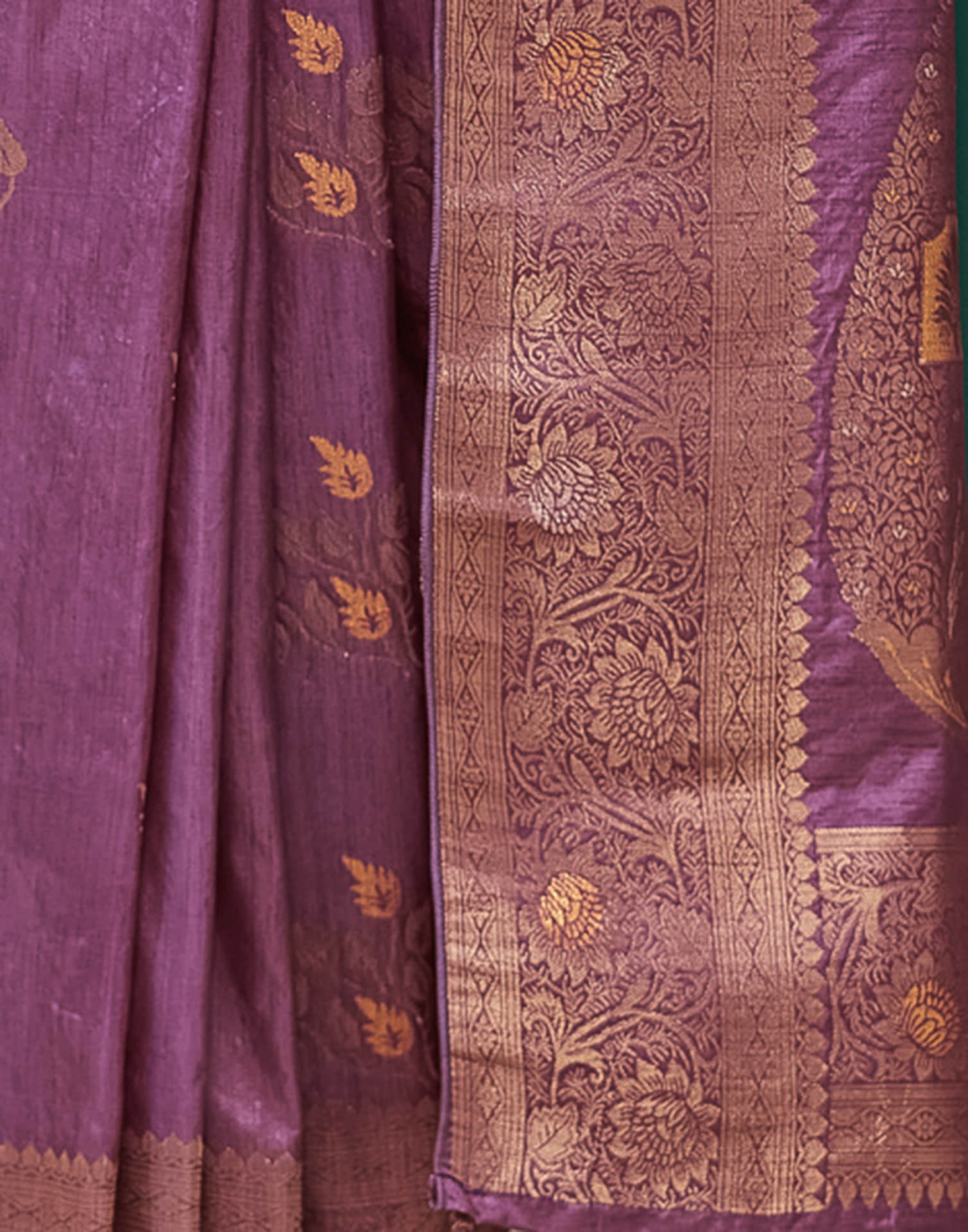 Mauve Silk Weaving Banarasi Saree