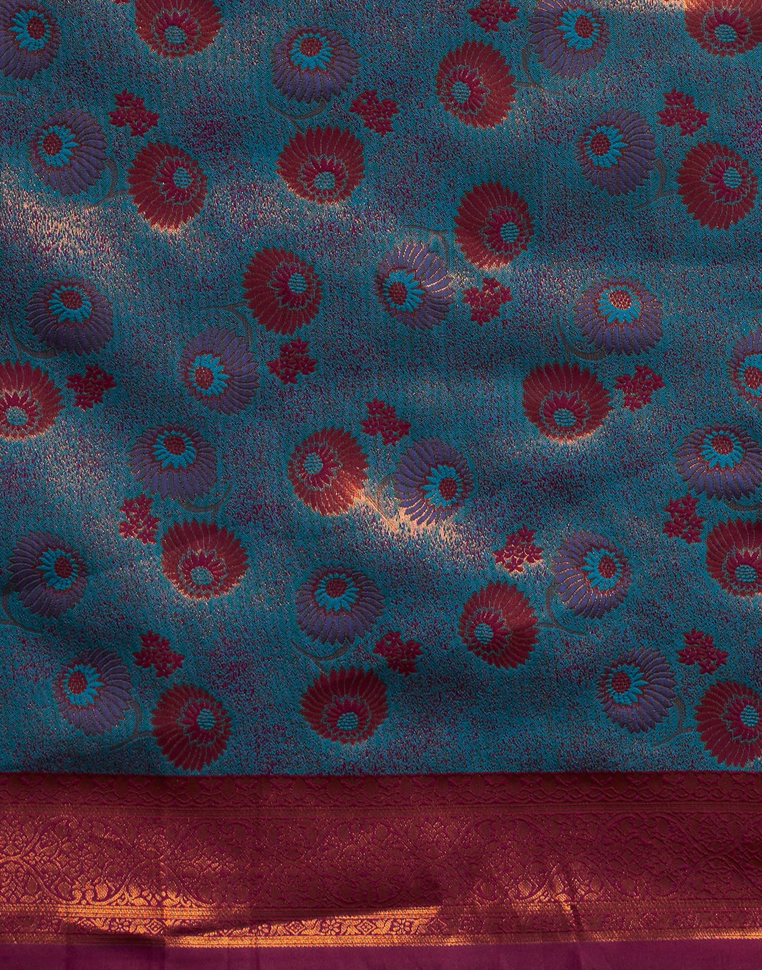 Blue Silk Woven Saree
