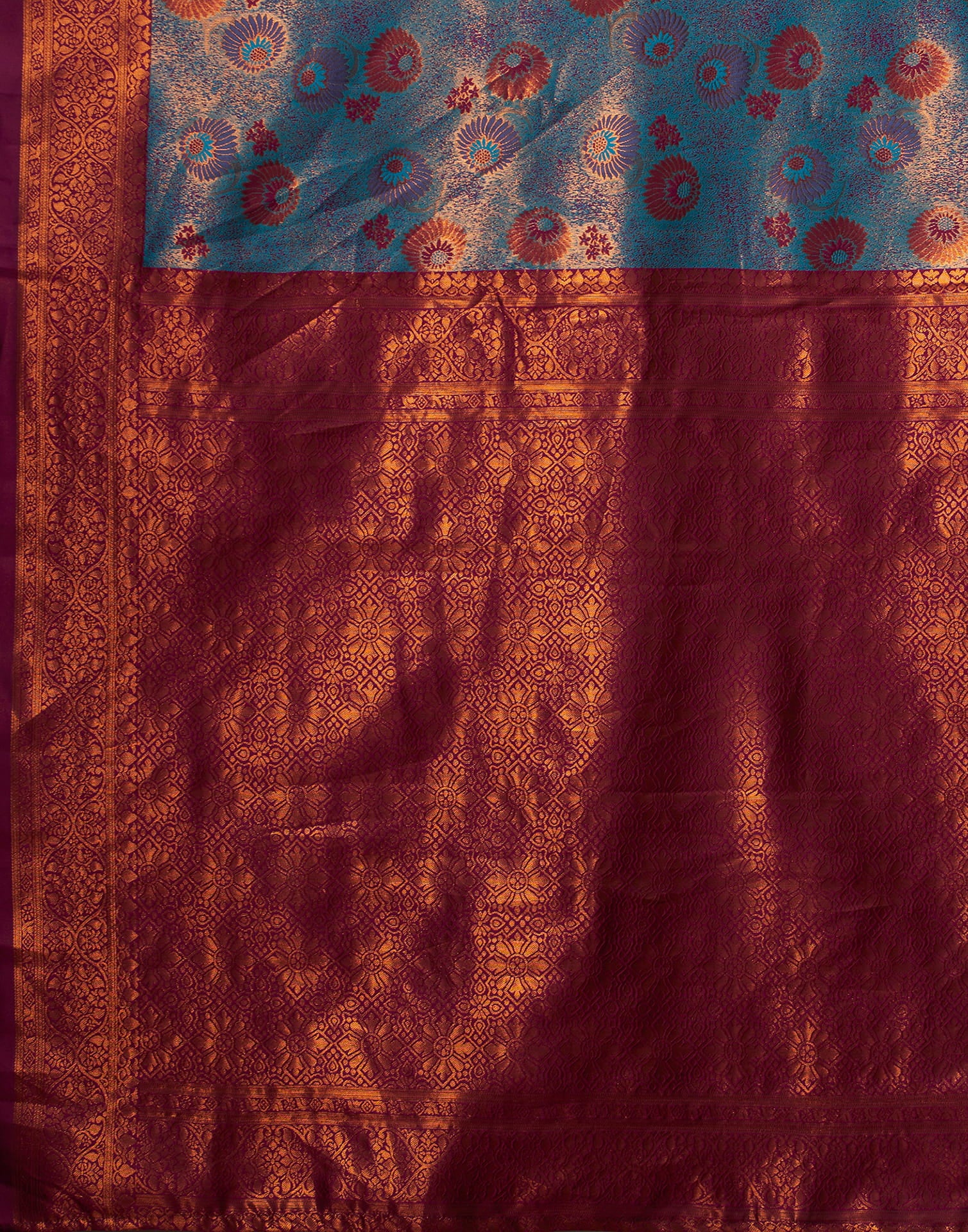 Blue Silk Woven Saree