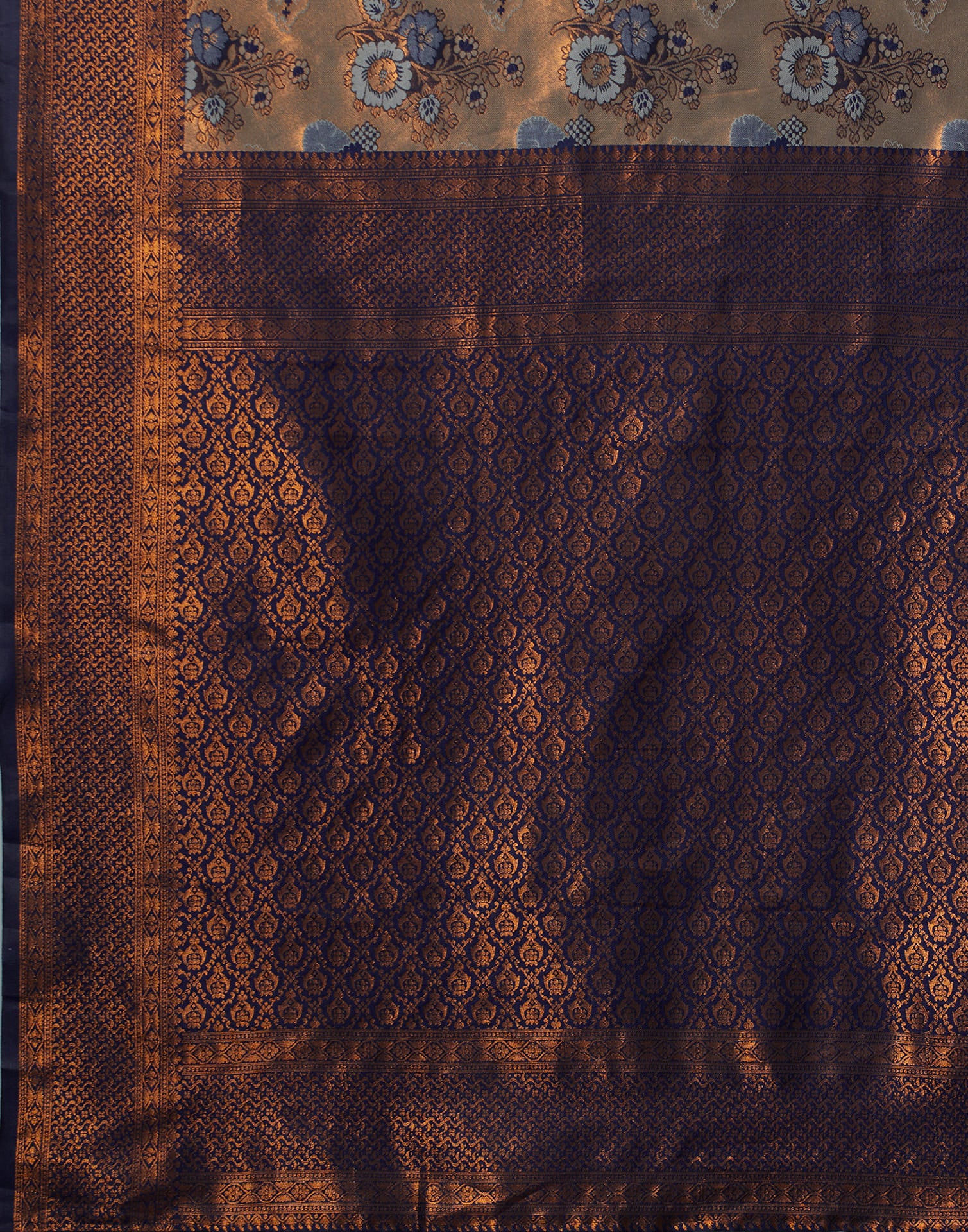 Blue Silk Woven Saree