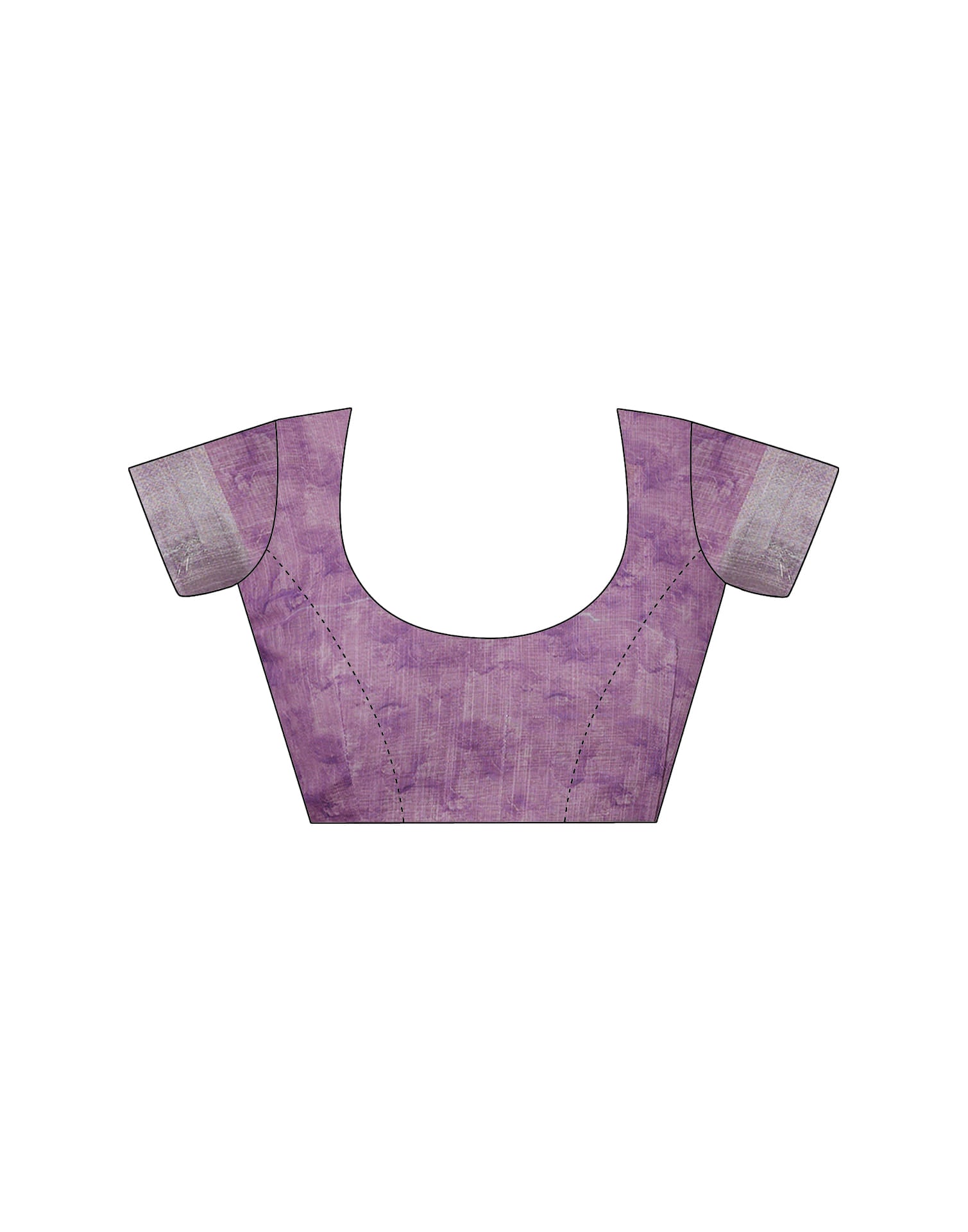 Lavender Cotton Blend Printed Saree