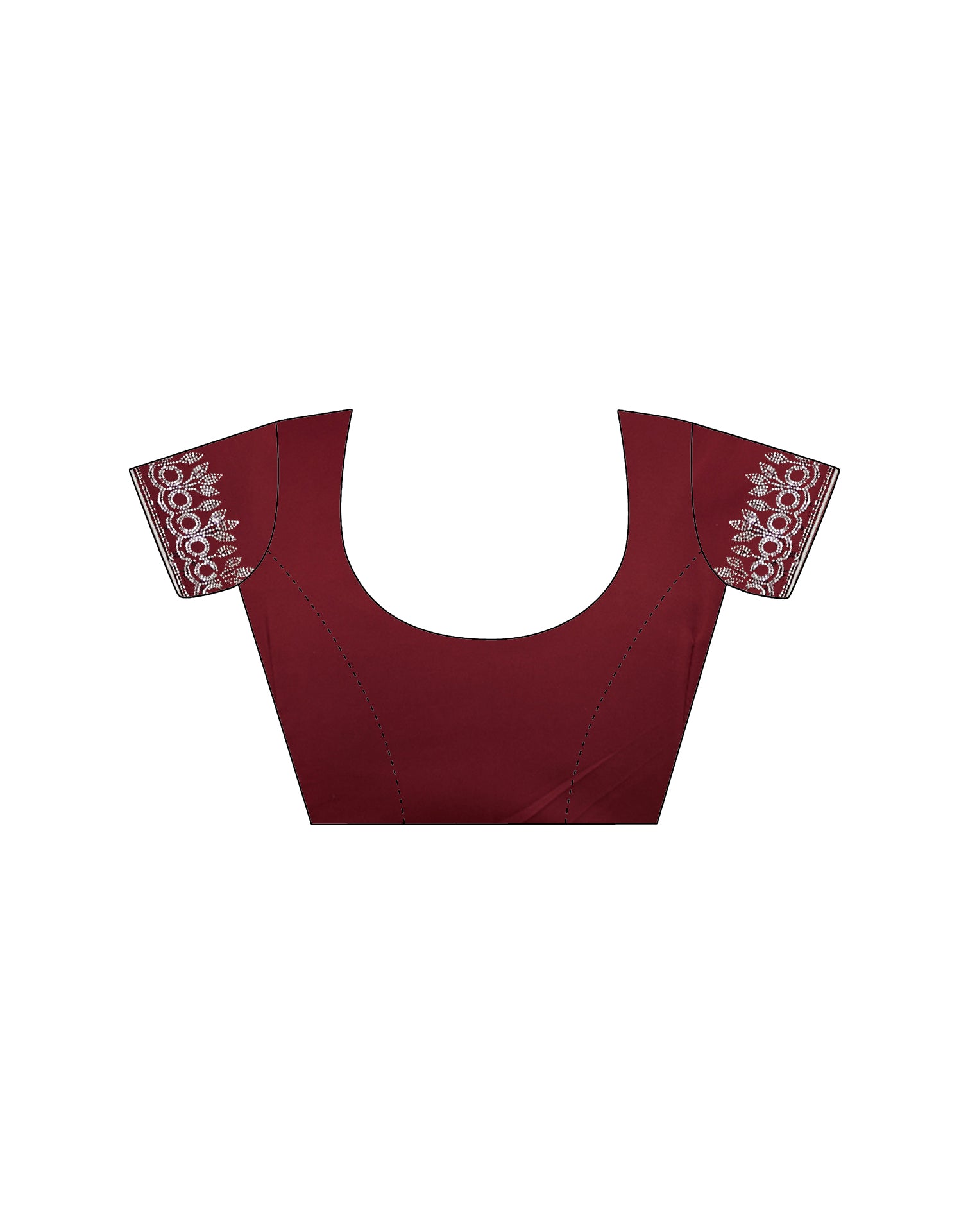 Maroon Georgette Stone Work Swarovski Saree