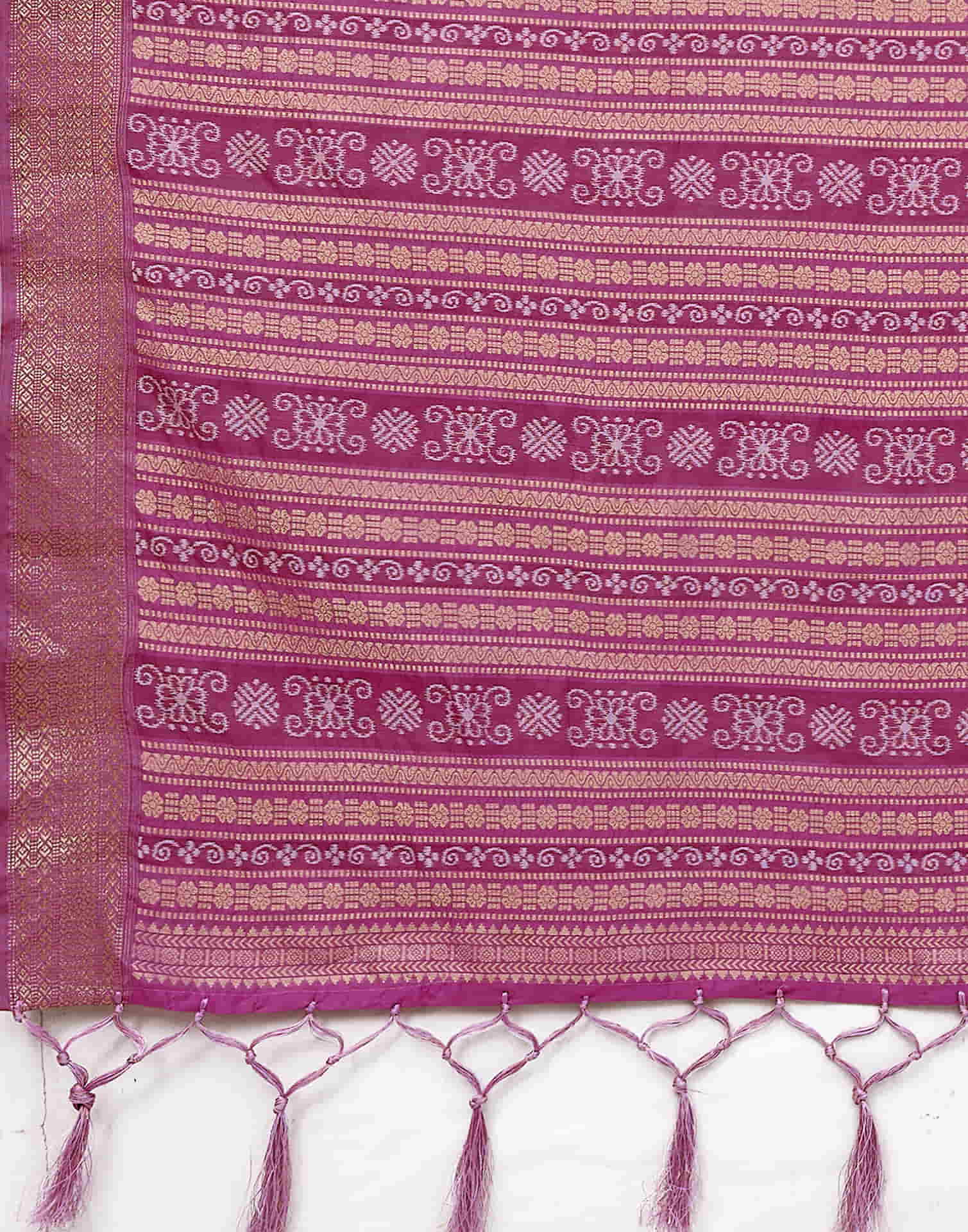 Purple Silk Woven Banarasi Saree